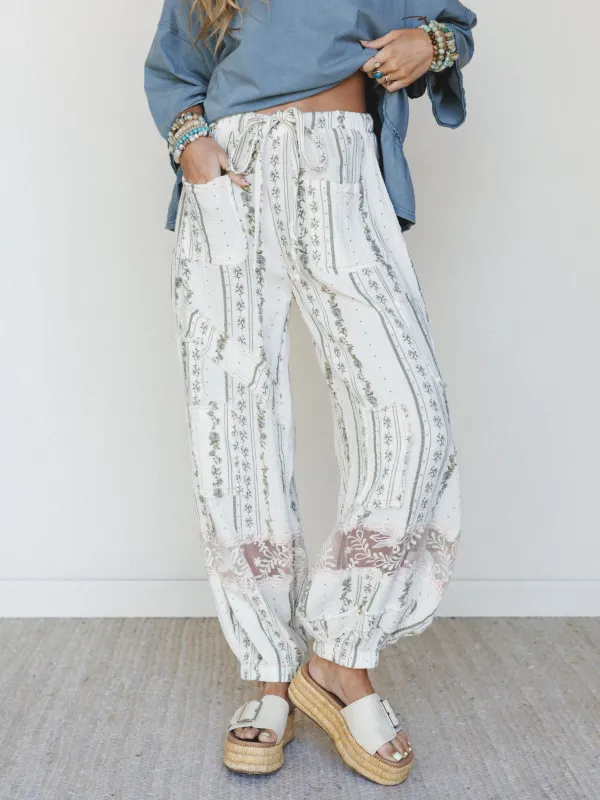 Calm Waves Pants - Natural made by Three Bird Nest