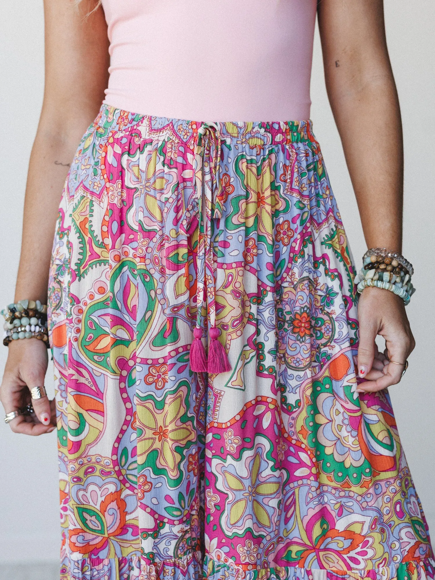 Floral Swirl Ruffled Pants - Grape Mist sold by Three Bird Nest product image thumbnail 3