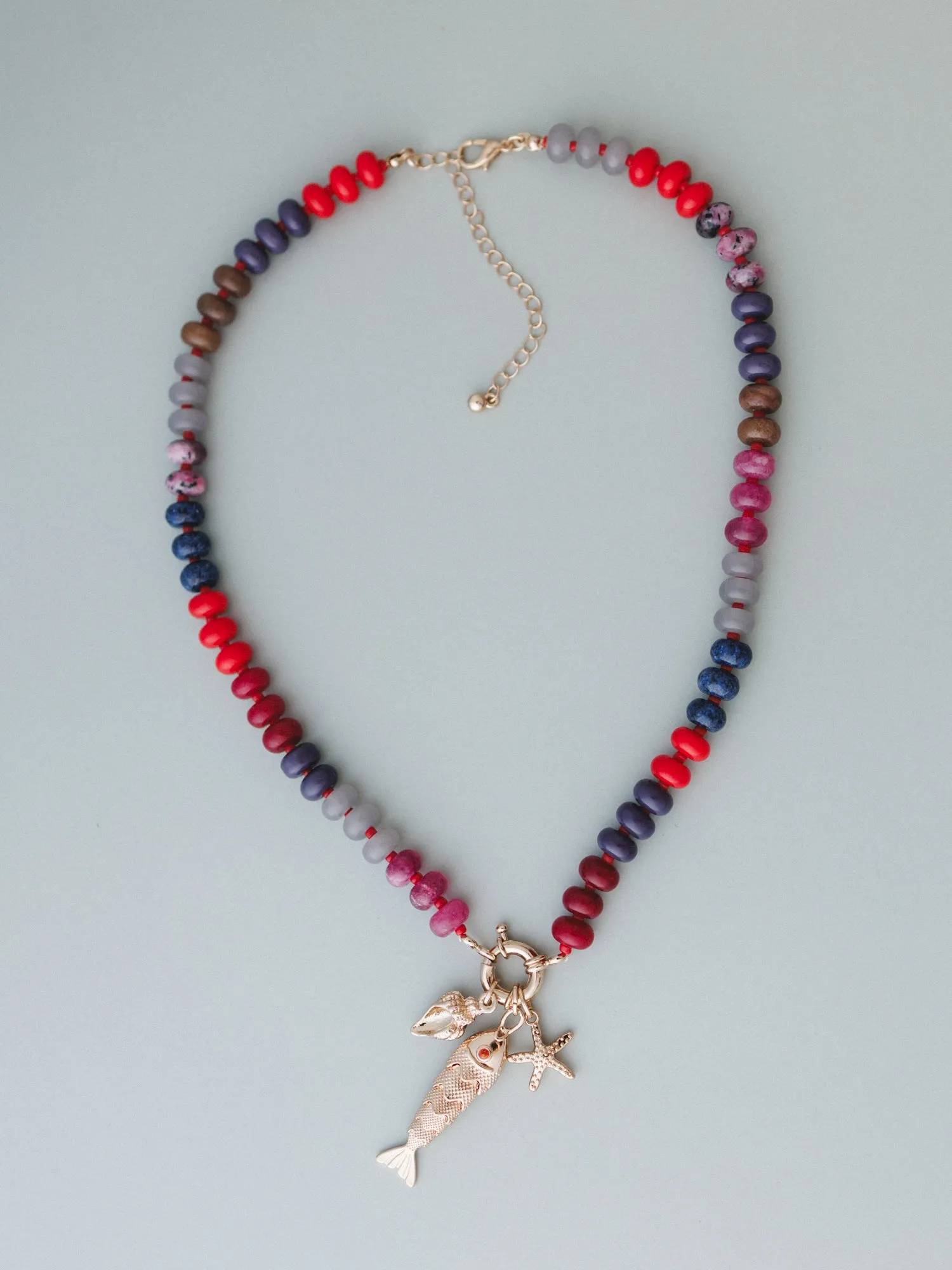 Ocean Trove Necklace - Red sold by Three Bird Nest product image thumbnail 2