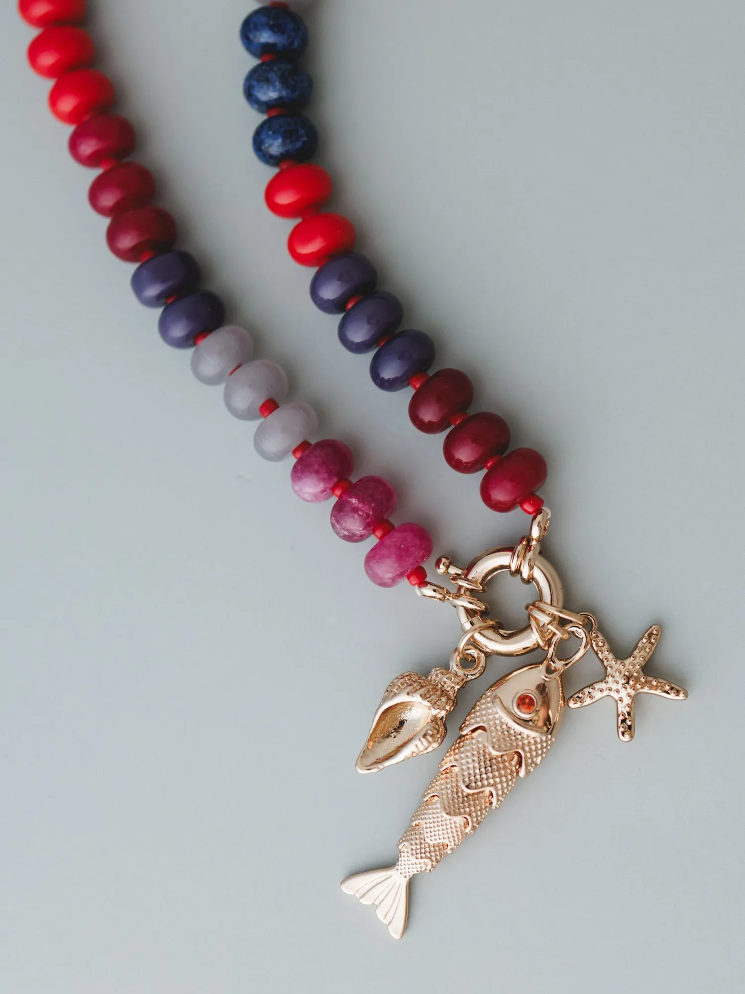 Ocean Trove Necklace - Red sold by Three Bird Nest product image thumbnail 4