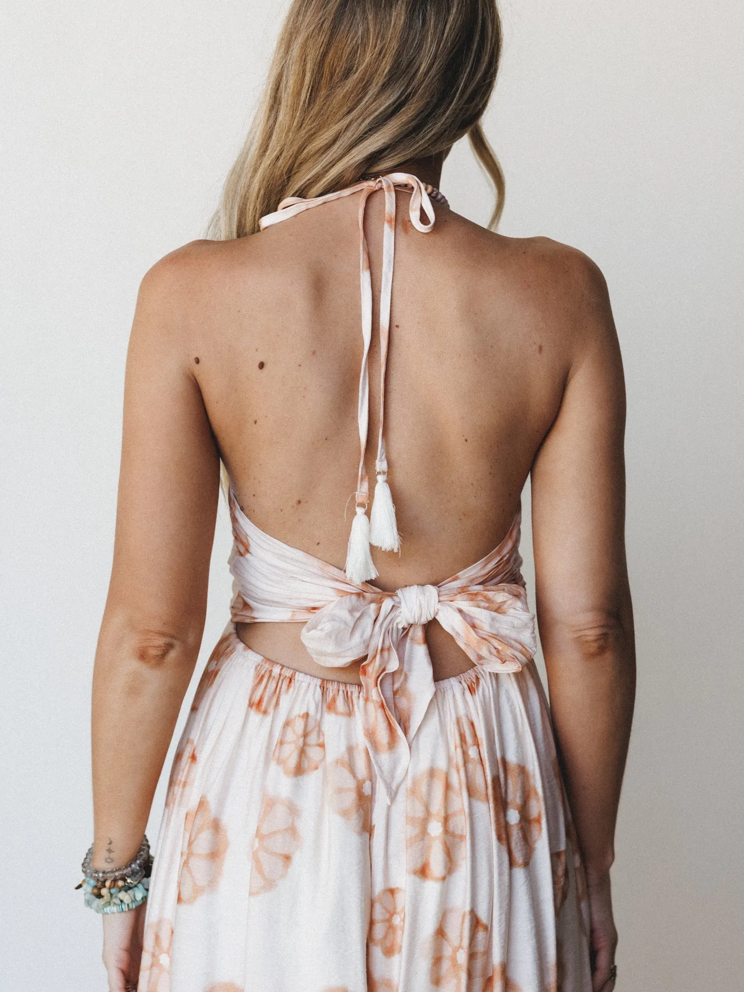 Flower Power Maxi Dress - Cream sold by Three Bird Nest product image thumbnail 4