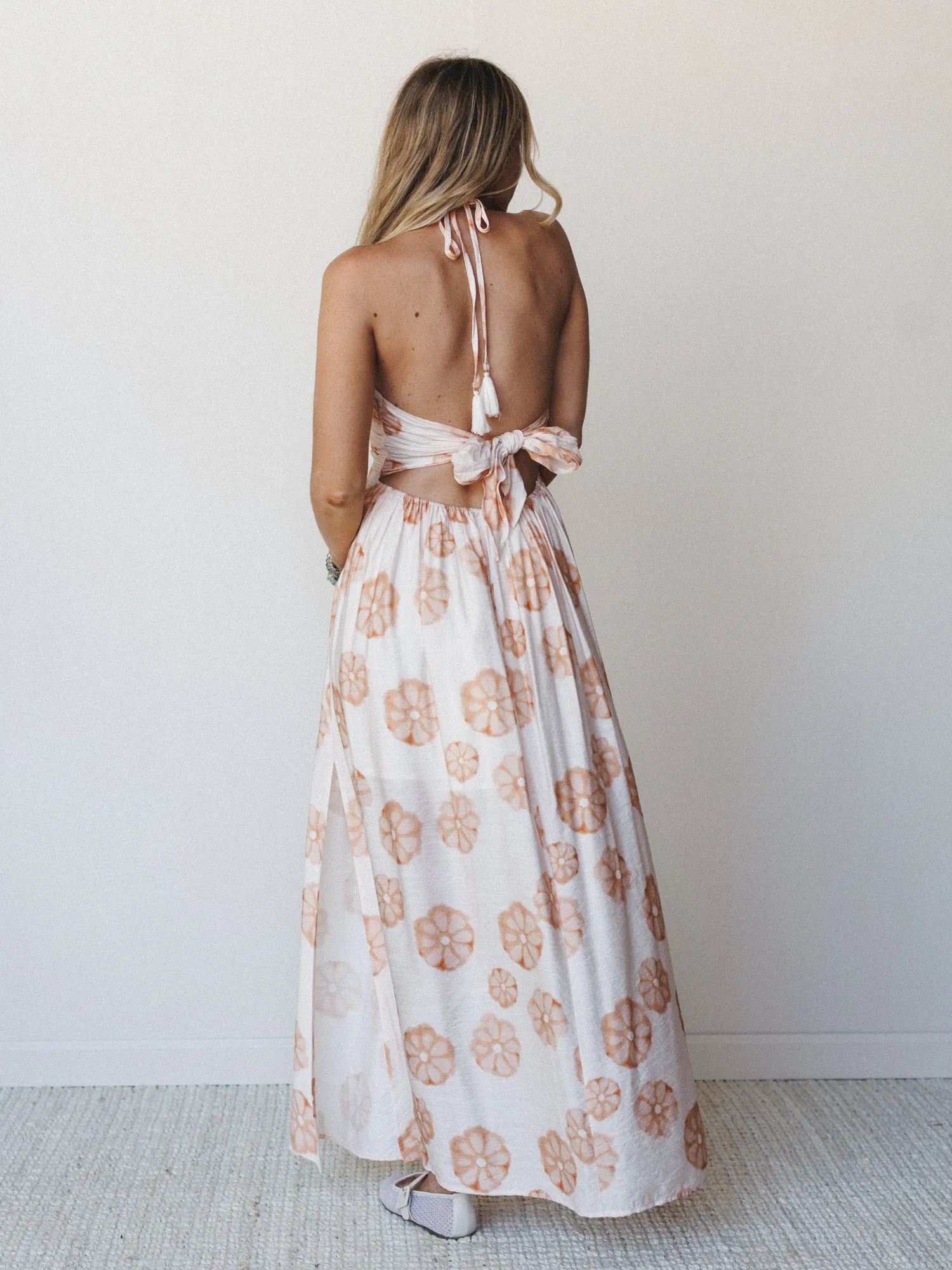 Flower Power Maxi Dress - Cream sold by Three Bird Nest product image thumbnail 5