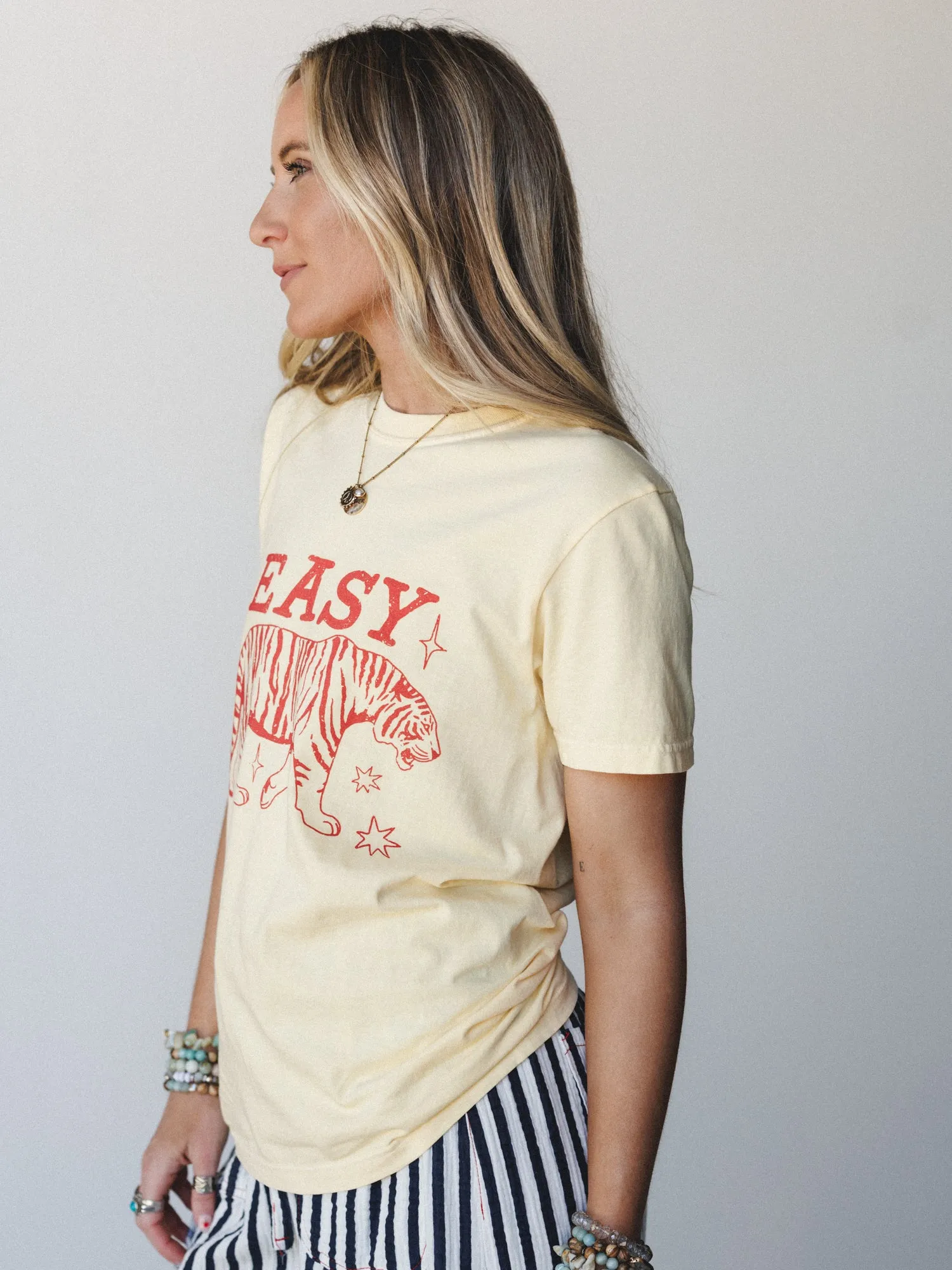 The Nest Easy Tiger Graphic Tee - Butter sold by Three Bird Nest product image thumbnail 3