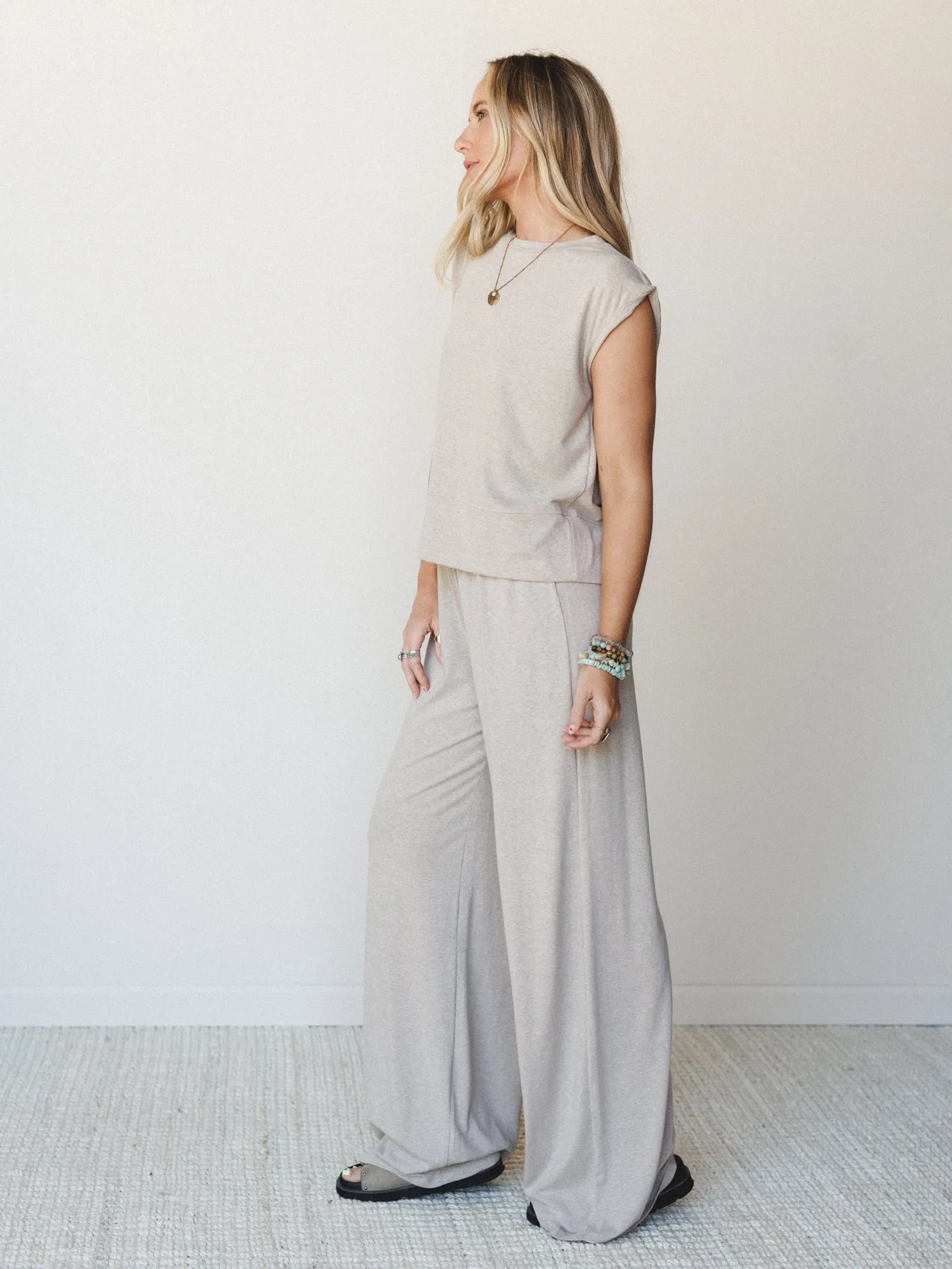 The Nest Lila Pant Set - Taupe sold by Three Bird Nest product image thumbnail 5