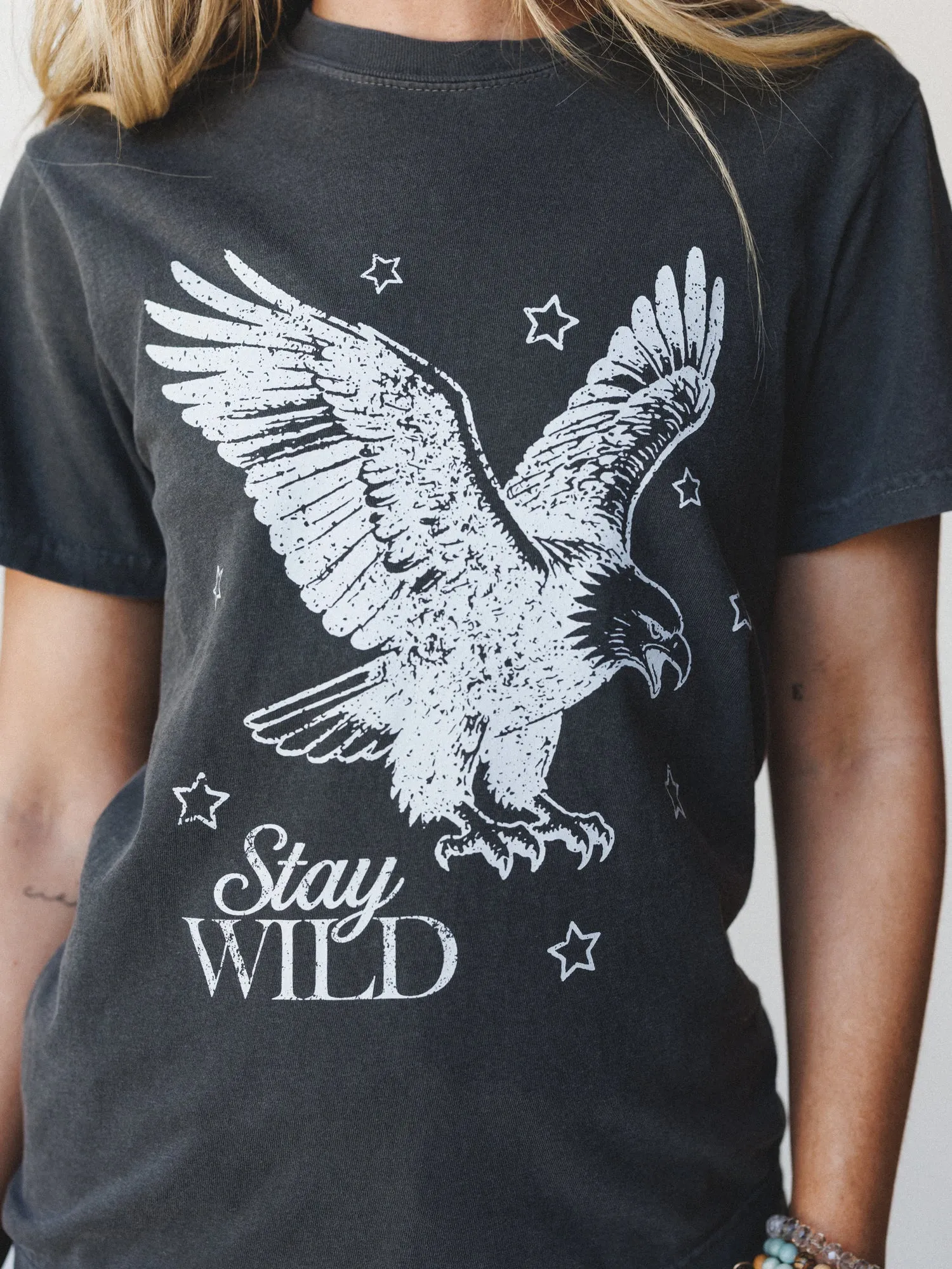 The Nest Stay Wild Graphic Tee - Pepper sold by Three Bird Nest product image thumbnail 4