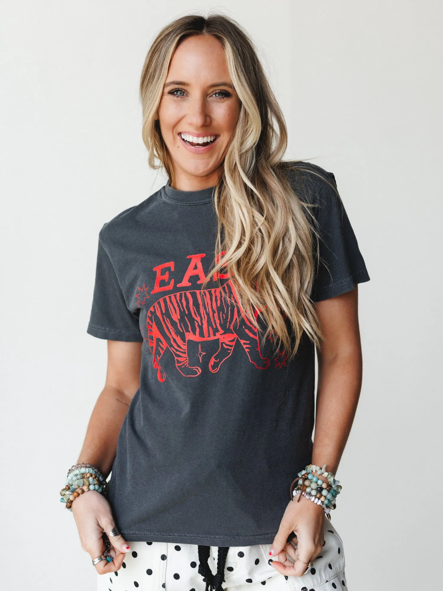 The Nest Easy Tiger Graphic Tee - Pepper sold by Three Bird Nest product image thumbnail 2