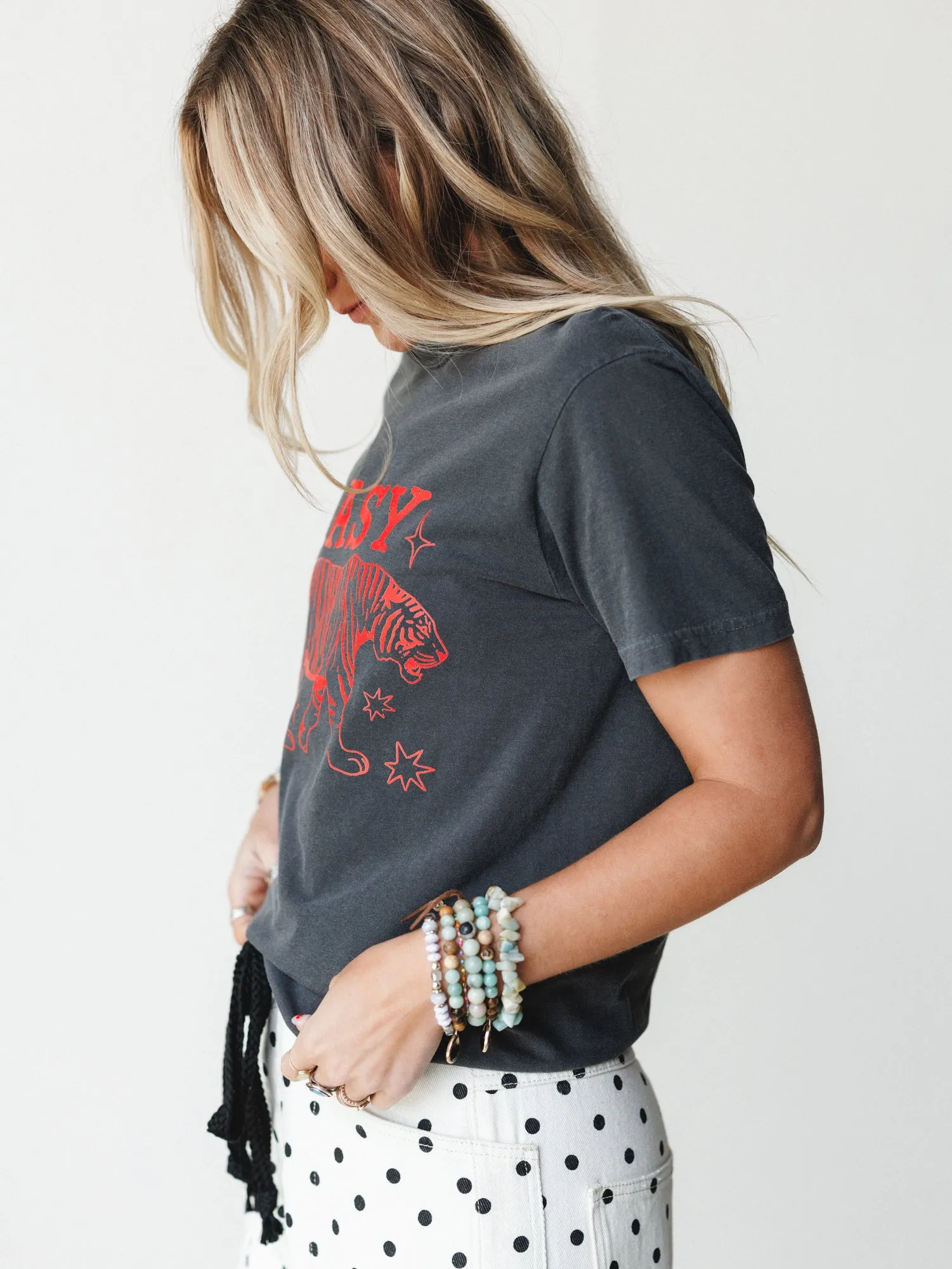 The Nest Easy Tiger Graphic Tee - Pepper sold by Three Bird Nest product image thumbnail 3