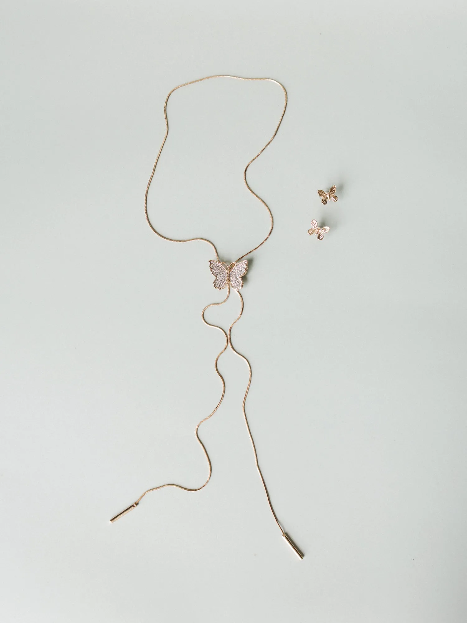 Butterfly Kisses Necklace & Earring Set - Gold sold by Three Bird Nest product image thumbnail 2