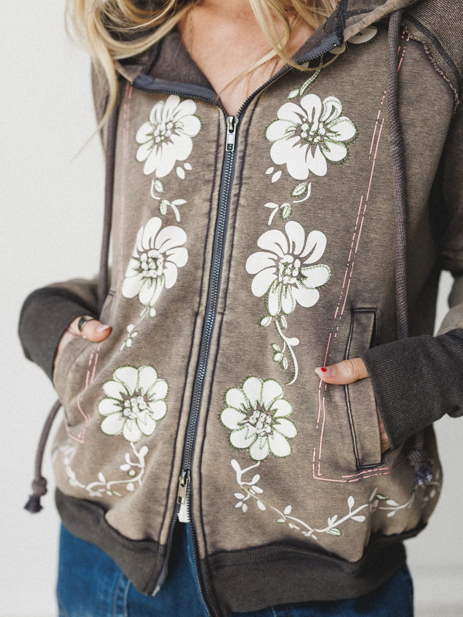 Flower Blooms Jacket - Ash sold by Three Bird Nest product image thumbnail 3