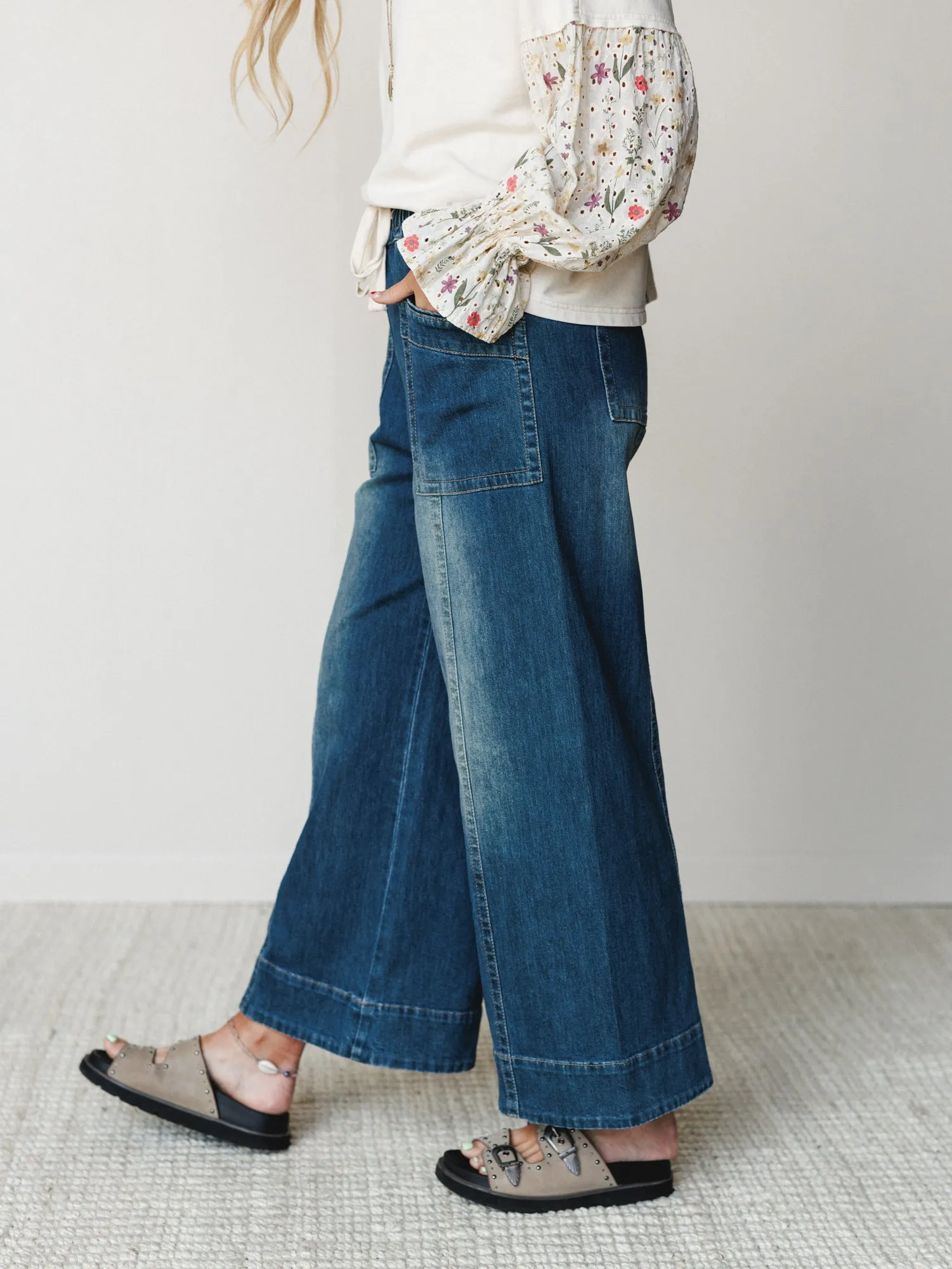 Till Dawn Pants - Denim sold by Three Bird Nest product image thumbnail 4