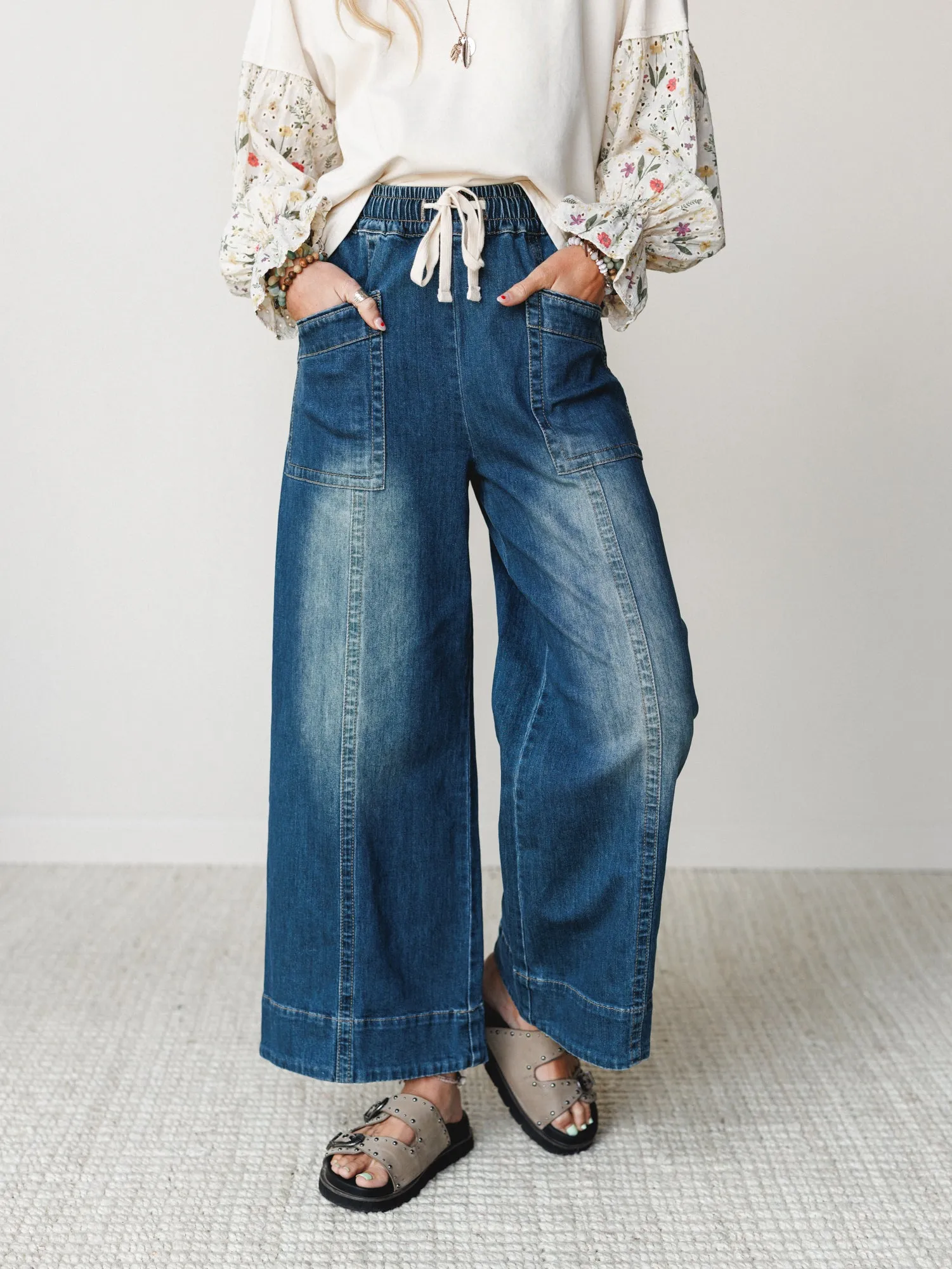 Till Dawn Pants - Denim sold by Three Bird Nest product image thumbnail 2
