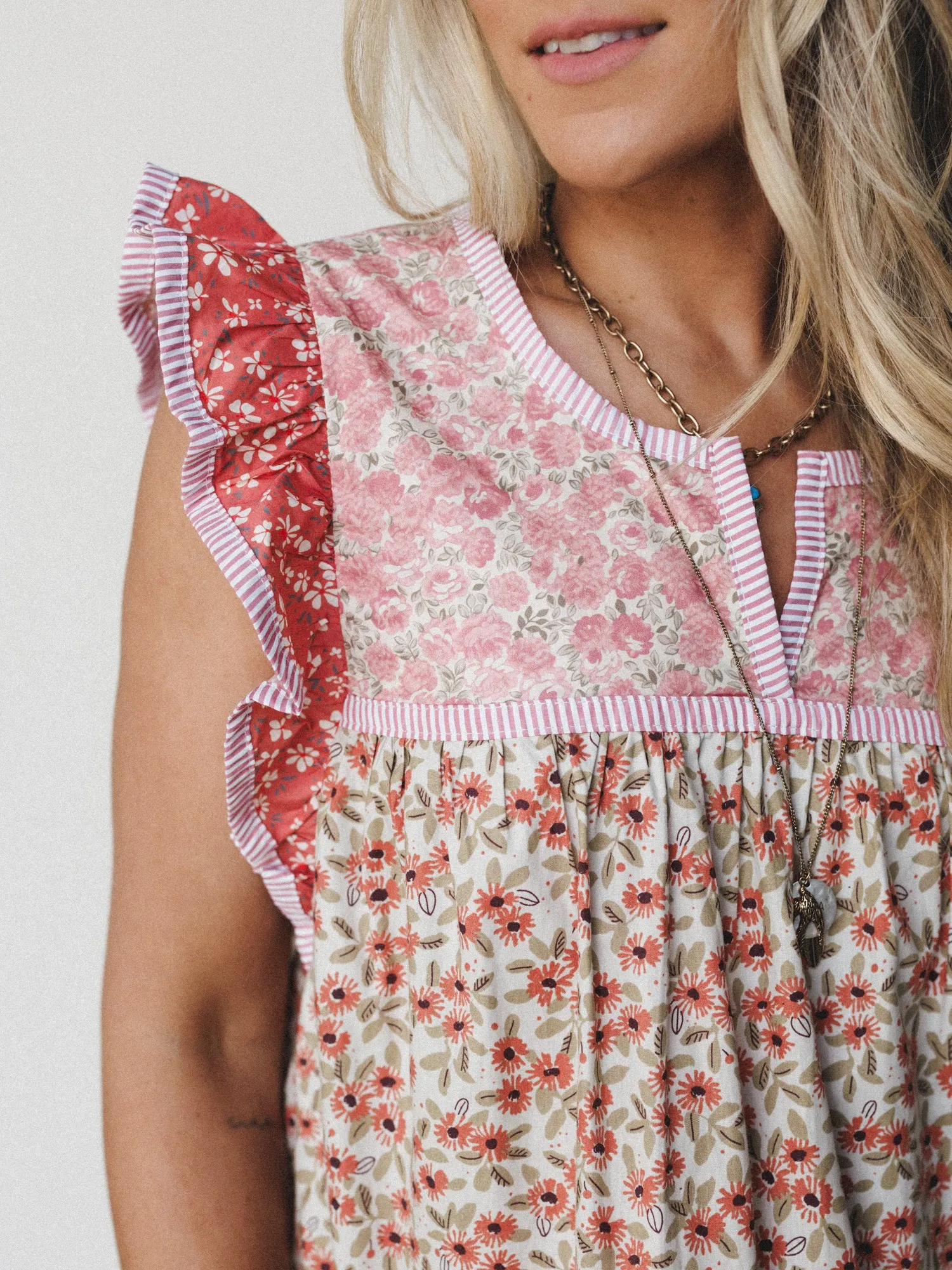 Meadow Maze Blouse - Rose Pink sold by Three Bird Nest product image thumbnail 3