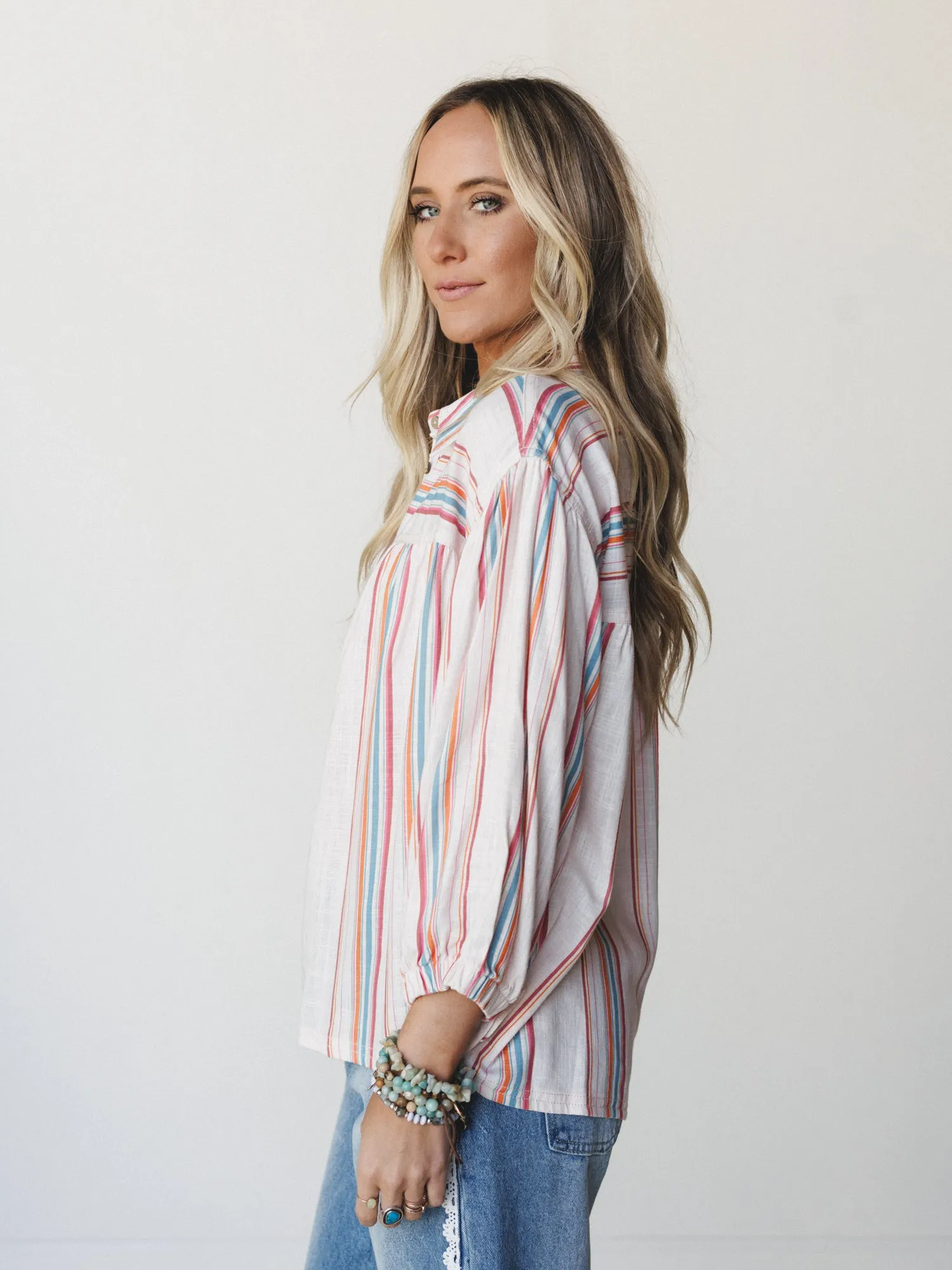 Just like Sunshine Striped Blouse
- Natural sold by Three Bird Nest product image thumbnail 3
