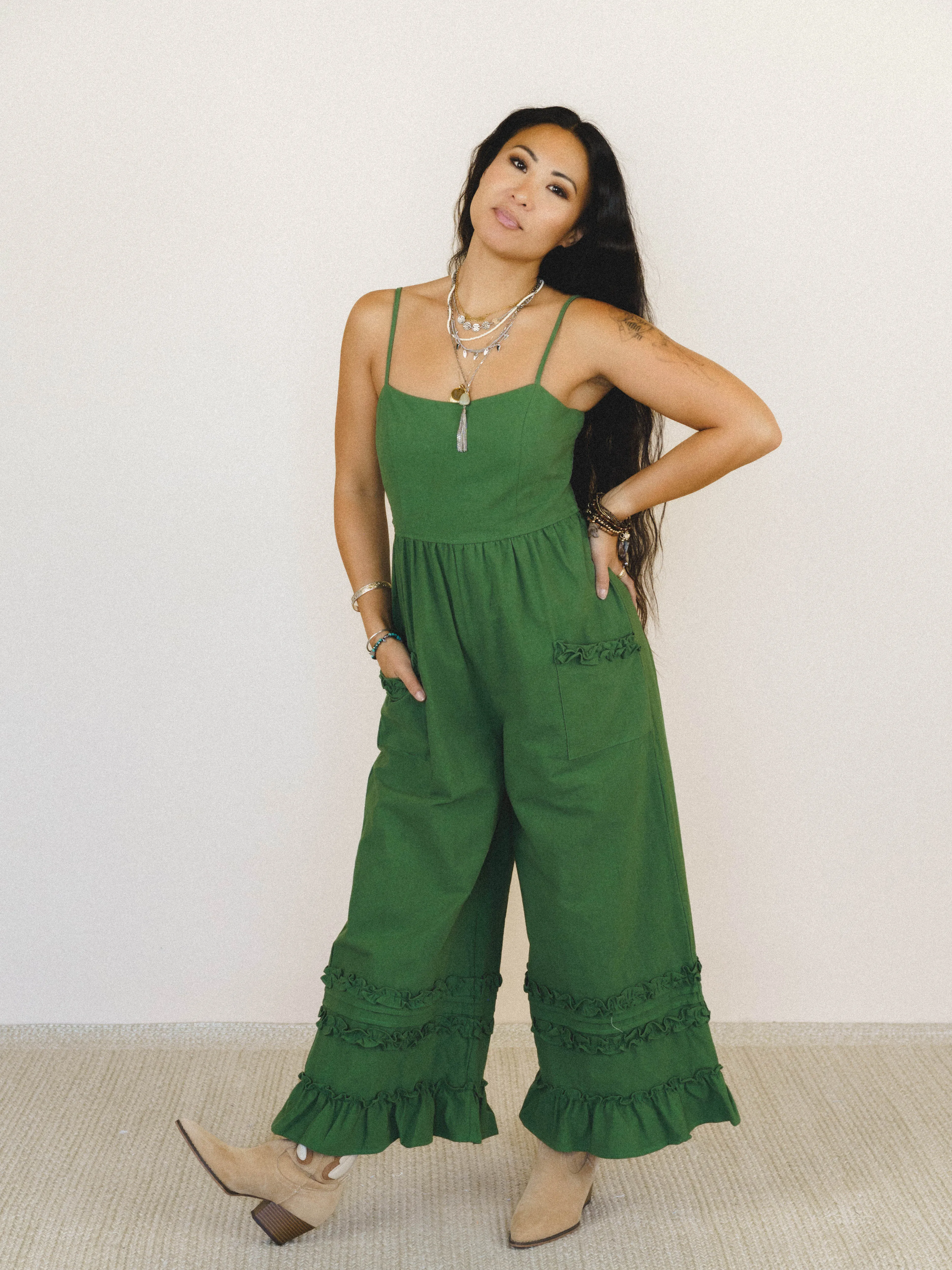 Glory Moment Jumpsuit - Forest sold by Three Bird Nest product image thumbnail 5
