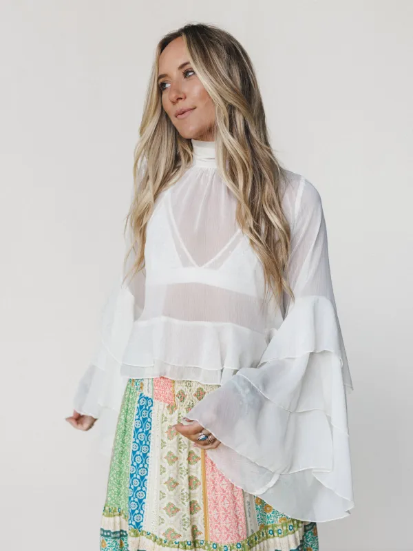 Love in Bloom Blouse
 - Cream made by By Together
