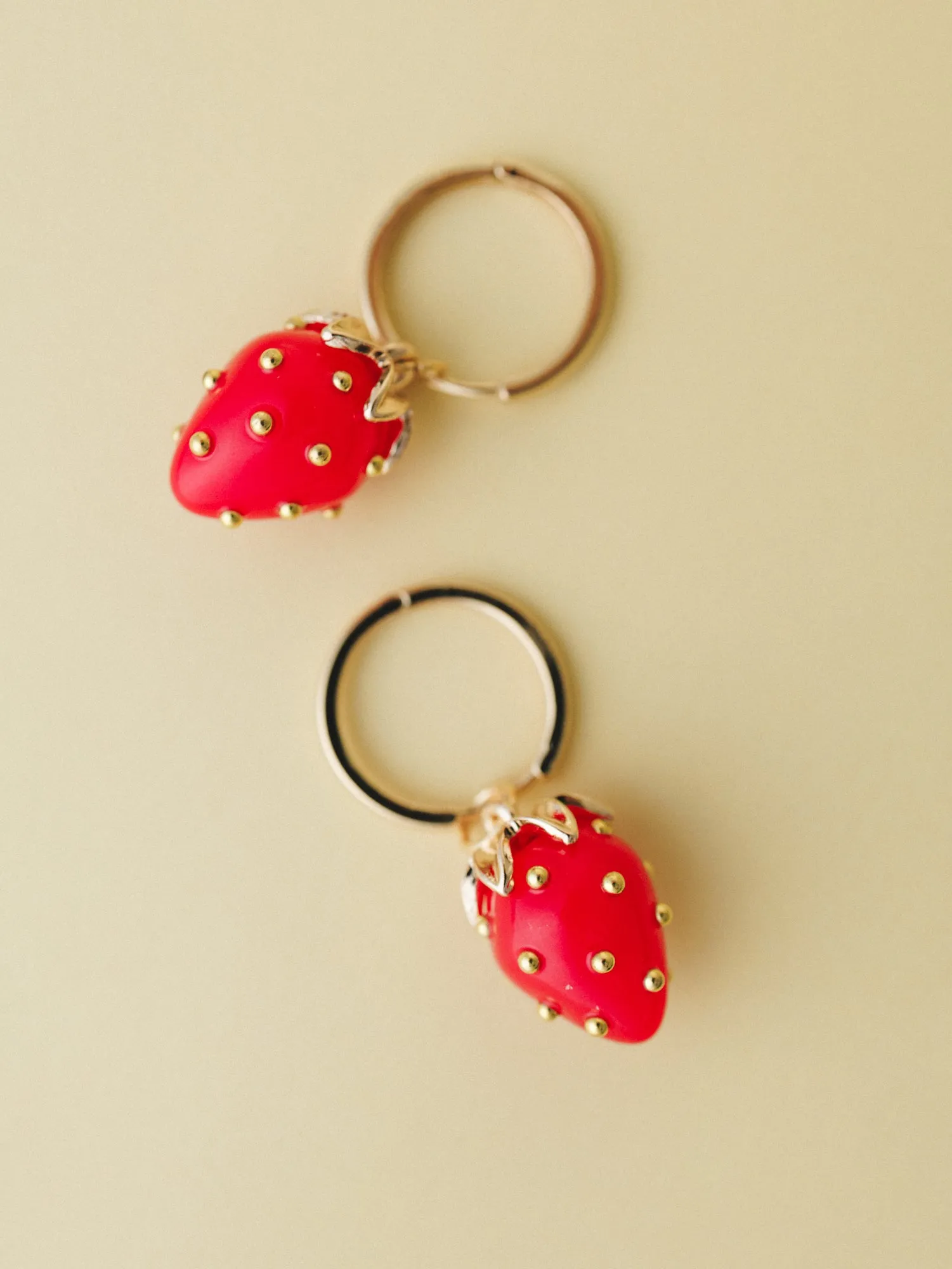 Strawberry Earrings - Gold sold by Three Bird Nest product image thumbnail 4