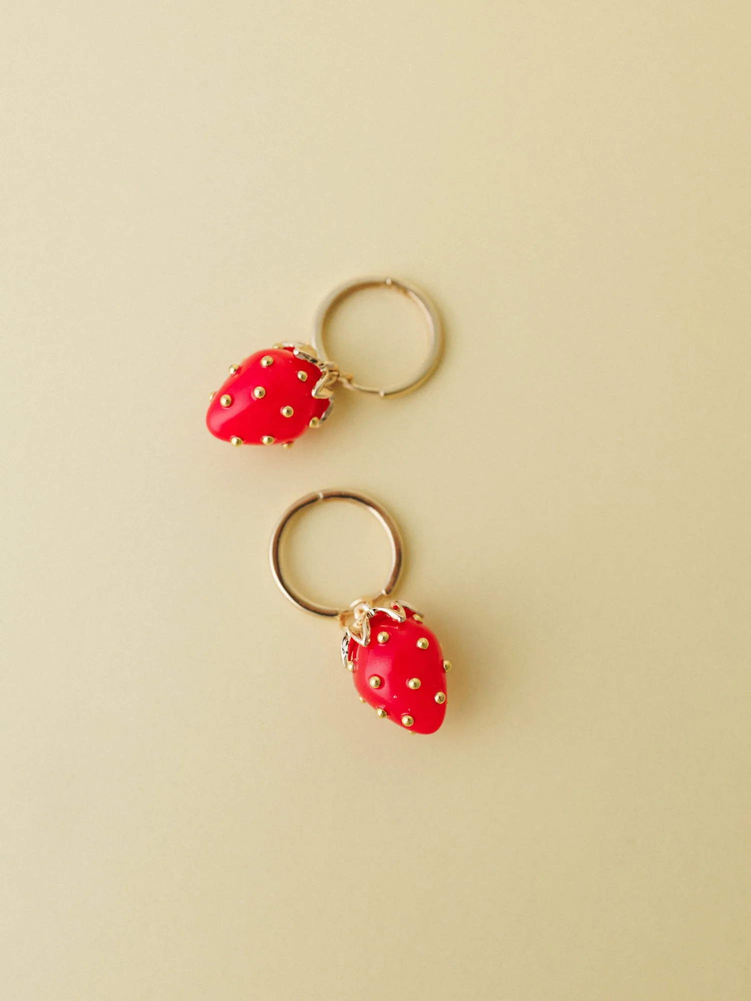 Strawberry Earrings - Gold sold by Three Bird Nest product image thumbnail 3