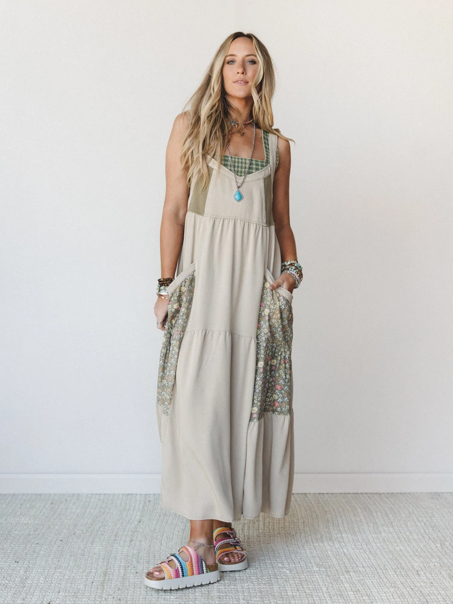 Floral Gazer Maxi Dress - Dusty Sage sold by Three Bird Nest product image thumbnail 4