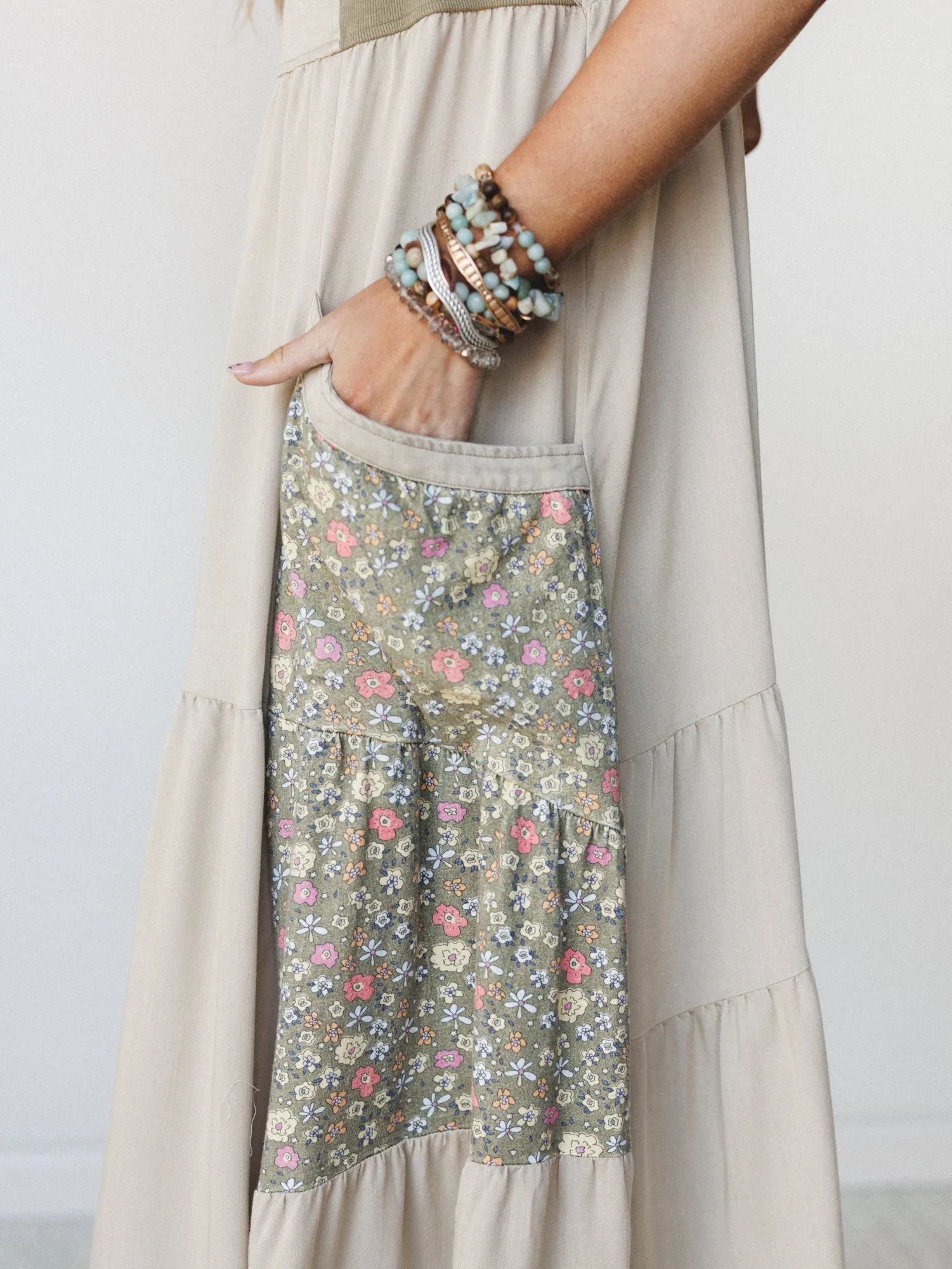 Floral Gazer Maxi Dress - Dusty Sage sold by Three Bird Nest product image thumbnail 3