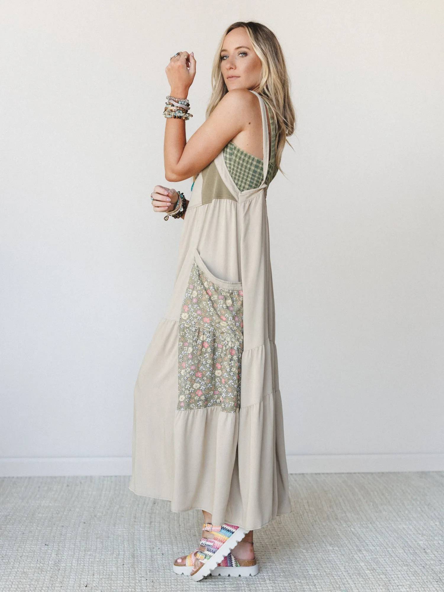 Floral Gazer Maxi Dress - Dusty Sage sold by Three Bird Nest product image thumbnail 2