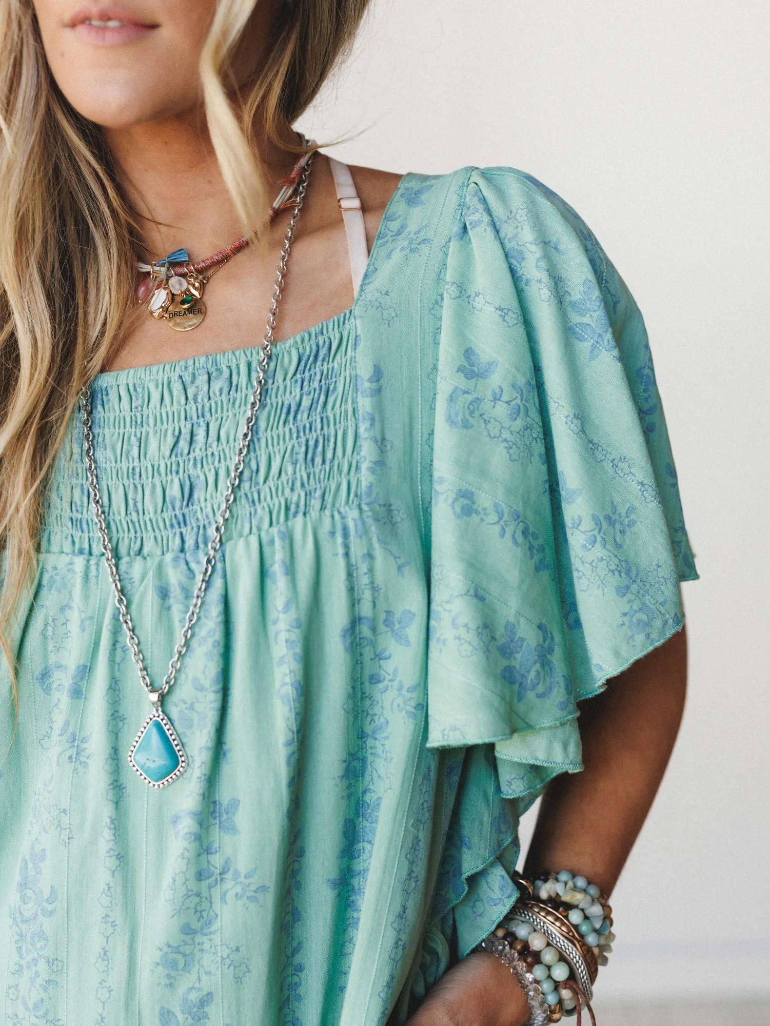Goldie Floral Romper - Sage sold by Three Bird Nest product image thumbnail 3