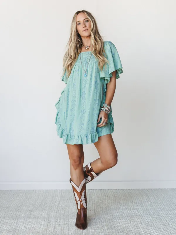 Goldie Floral Romper - Sage made by easel