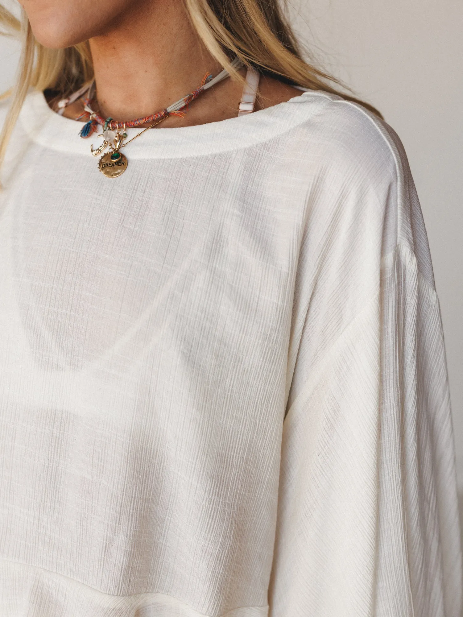 Anaya Poncho - Cream sold by Three Bird Nest product image thumbnail 4