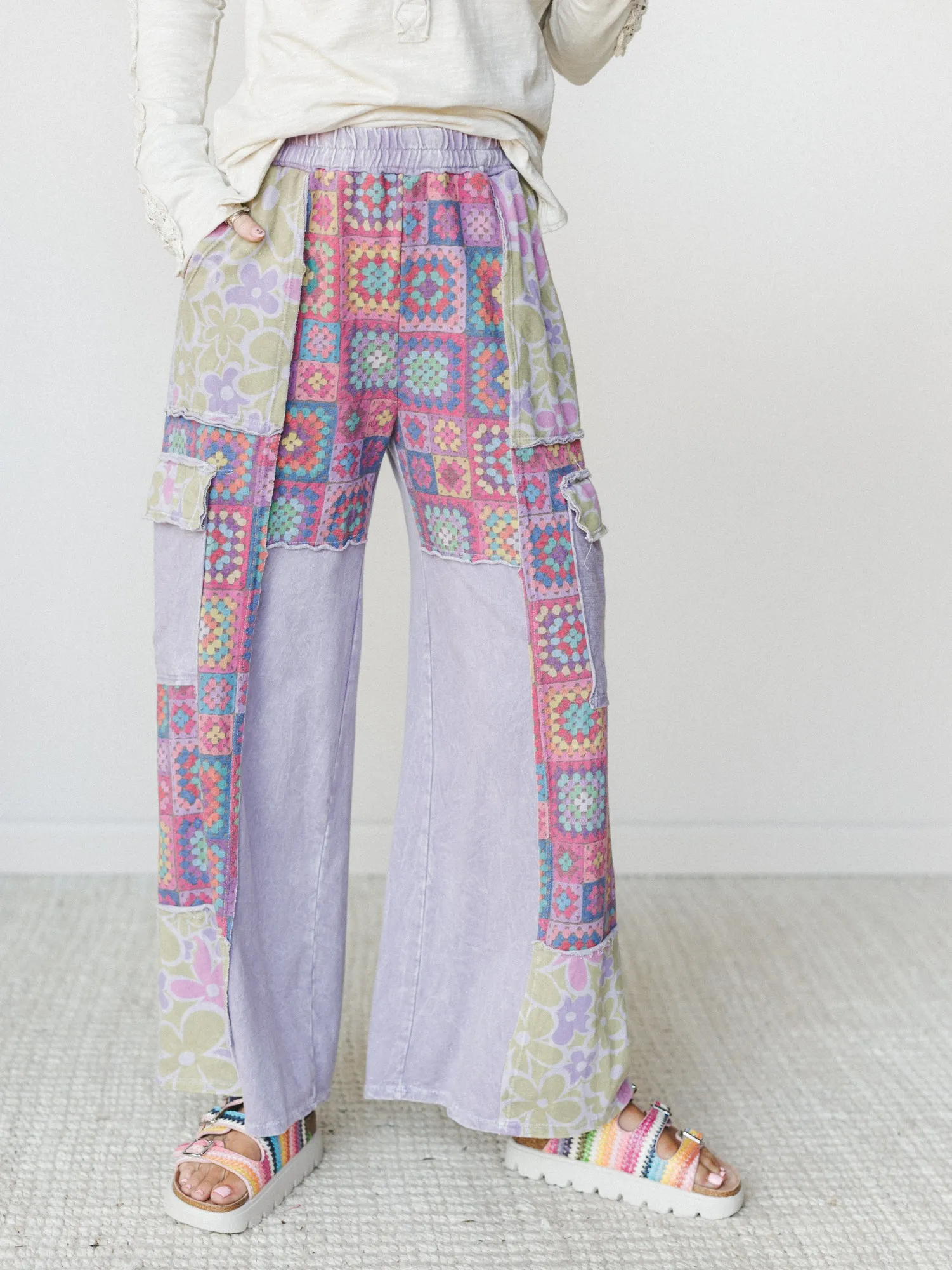 Desert Collage Pants - Moonbeam sold by Three Bird Nest product image thumbnail 2