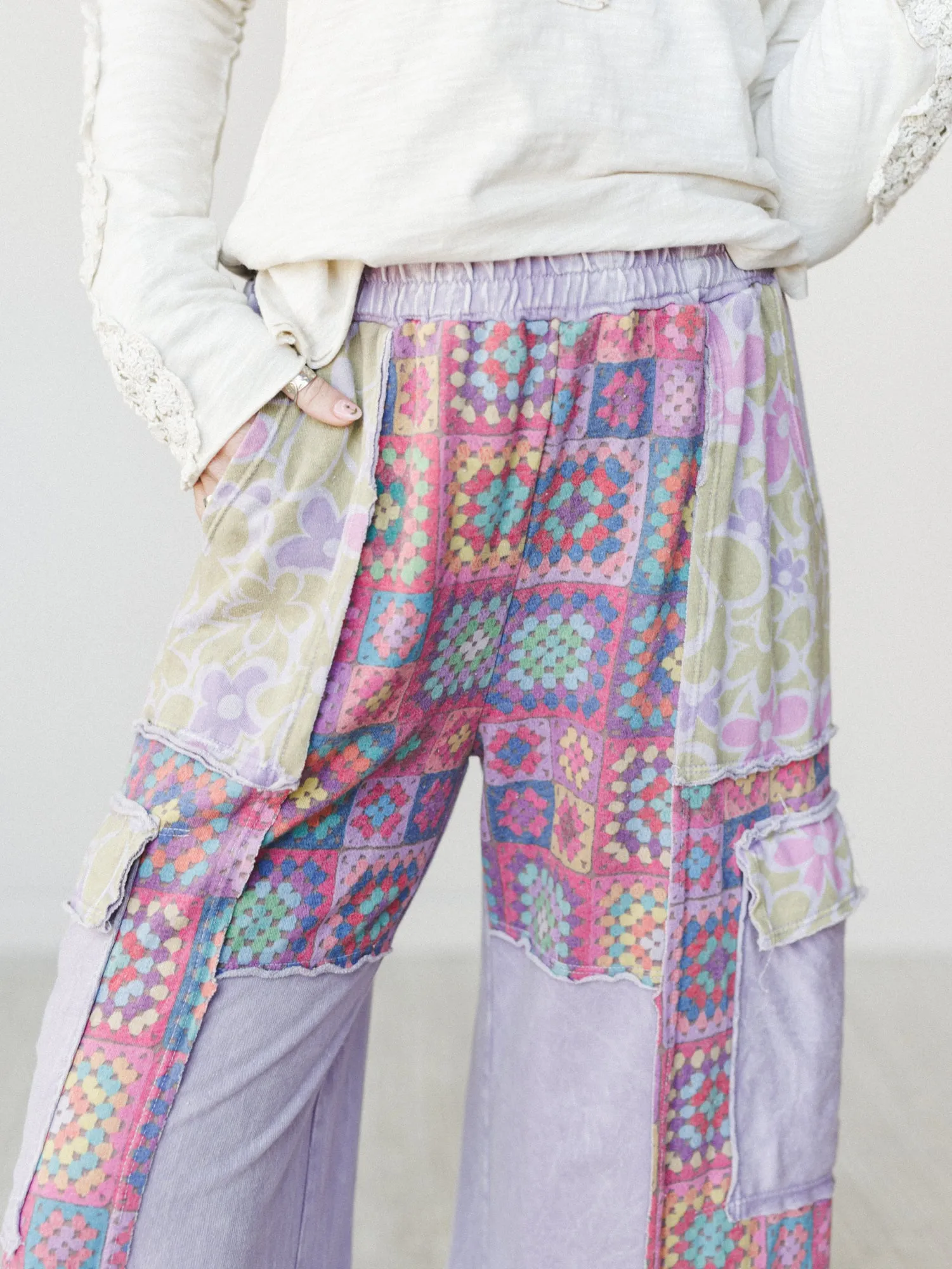 Desert Collage Pants - Moonbeam sold by Three Bird Nest product image thumbnail 5