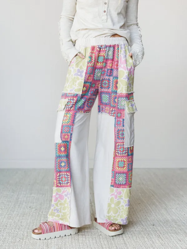 Desert Collage Pants - Natural made by Three Bird Nest