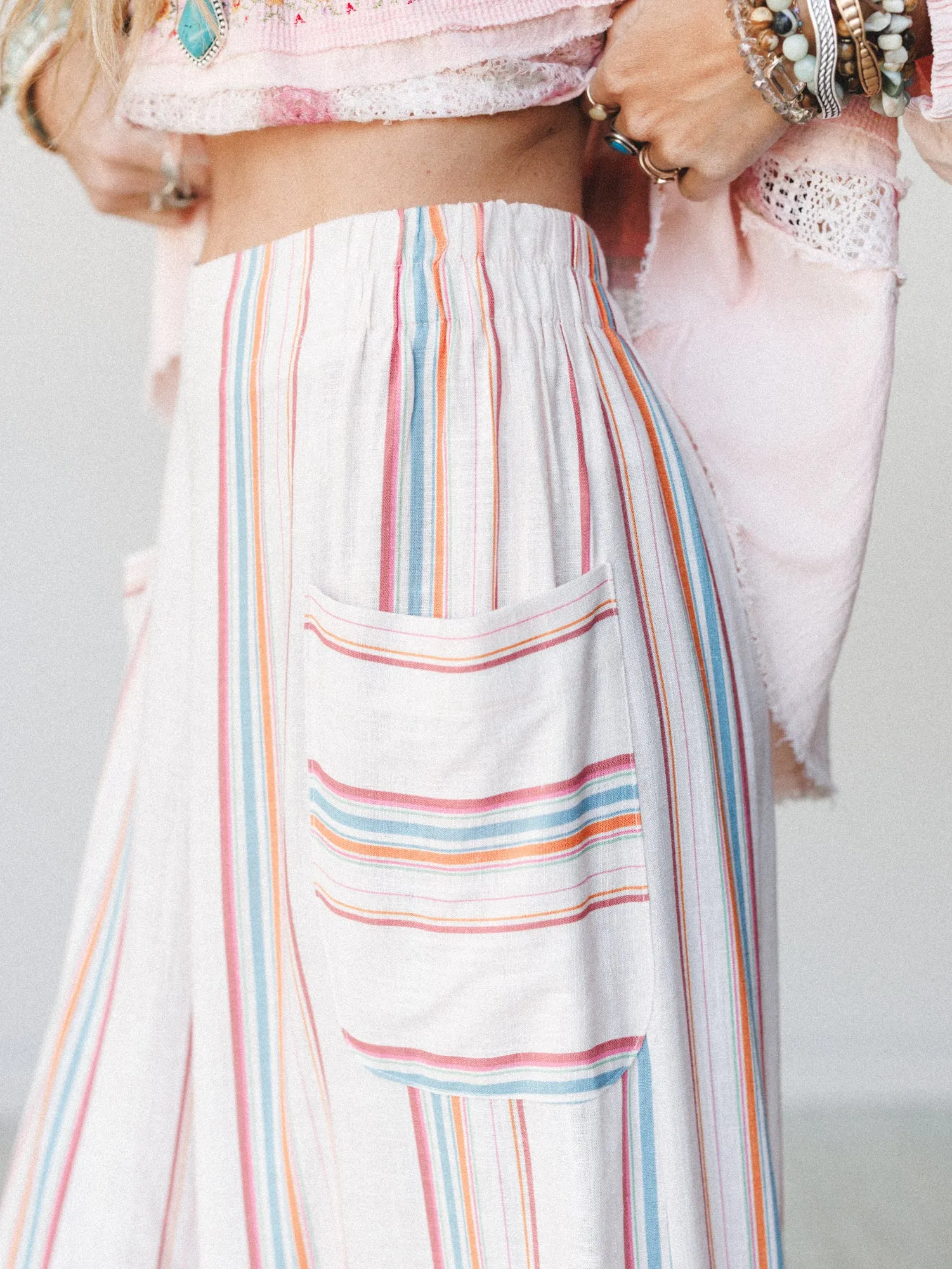 Just Like Sunshine Striped Pants - Natural sold by Three Bird Nest product image thumbnail 3
