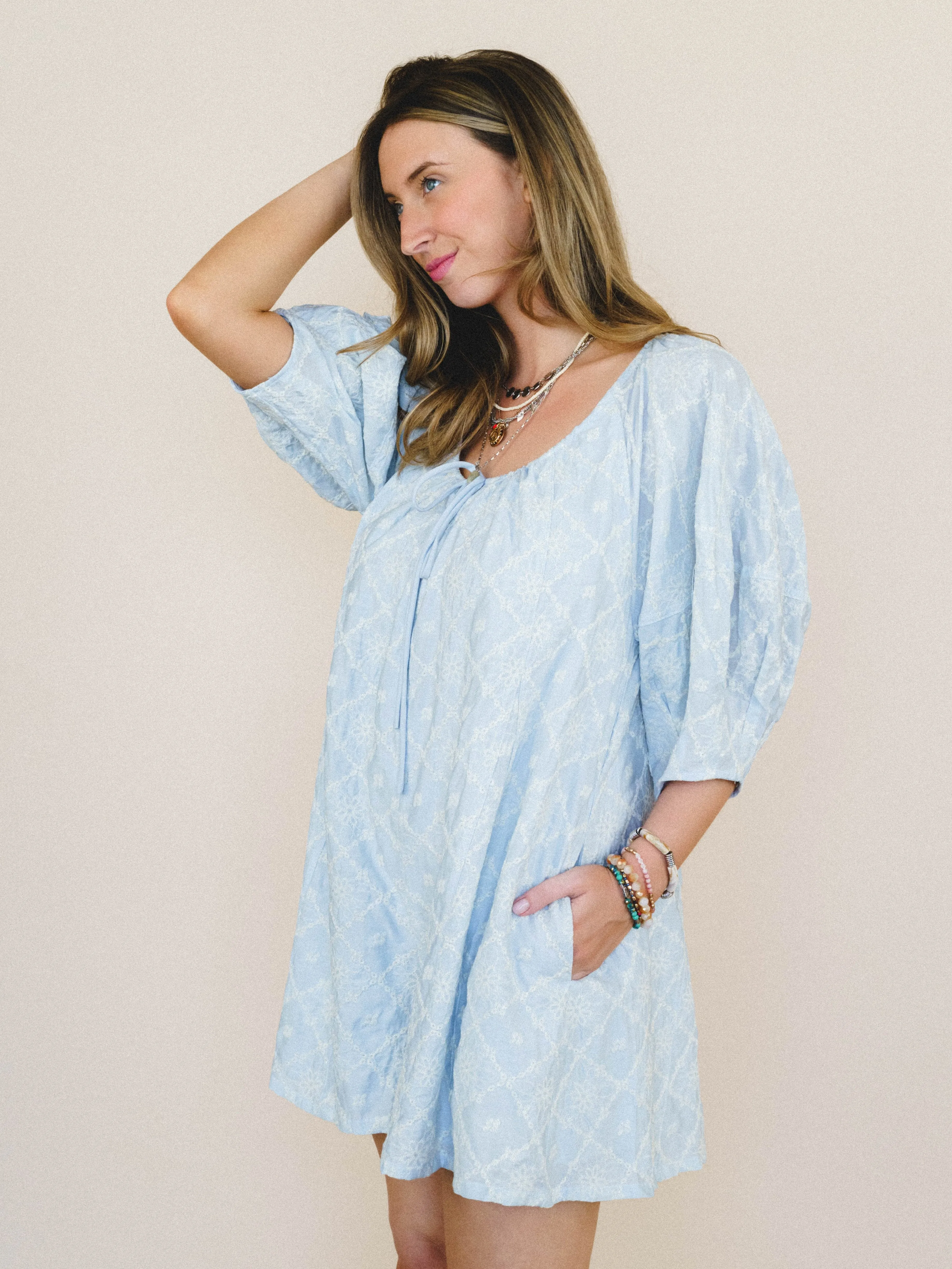 Quaint Whisper Romper - Light Chambray sold by Three Bird Nest product image thumbnail 3