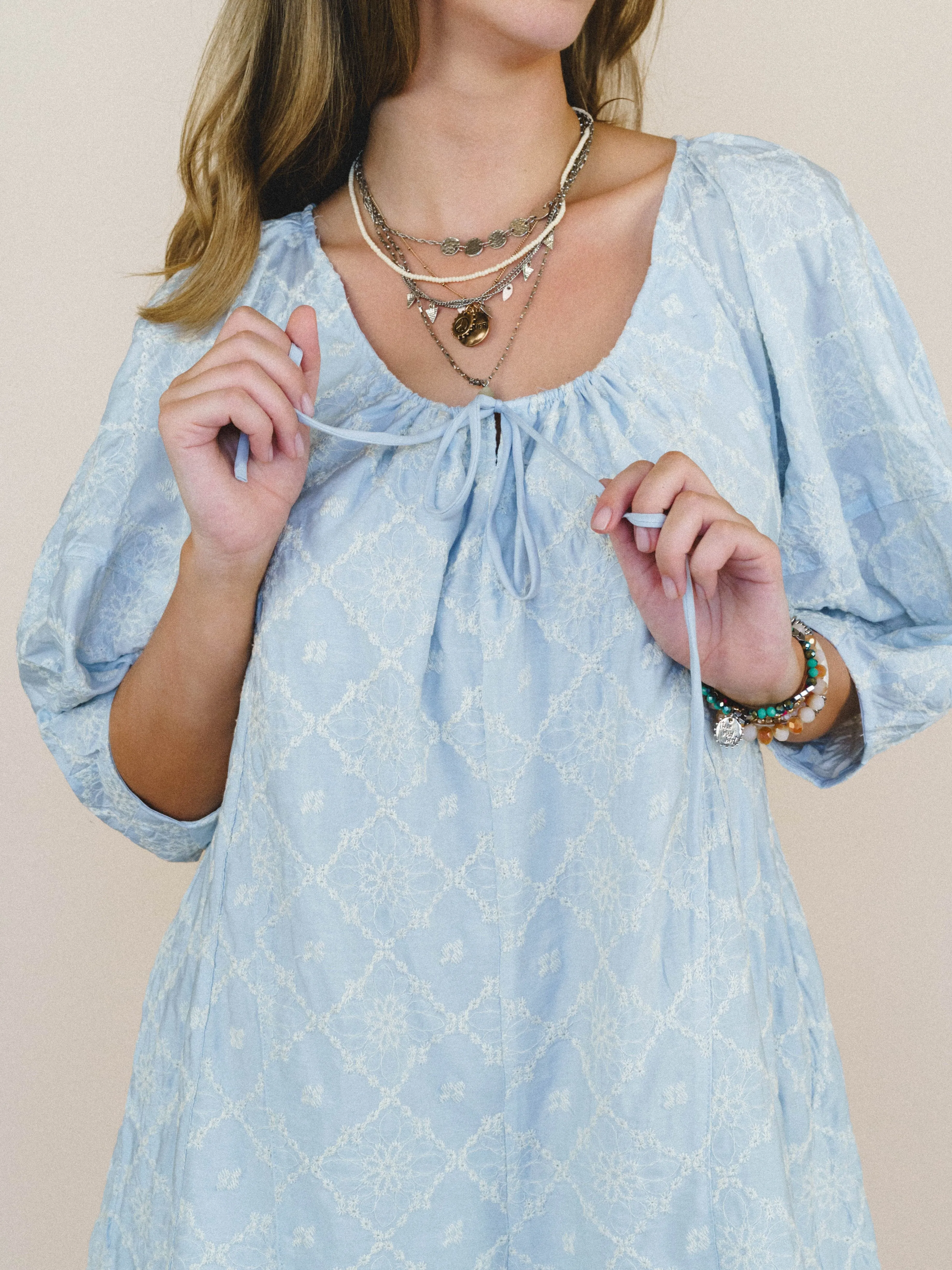 Quaint Whisper Romper - Light Chambray sold by Three Bird Nest product image thumbnail 4