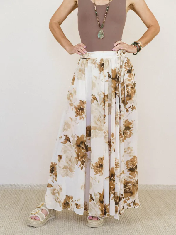 Sepia Spring Maxi Skirt - Sand made by Promesa