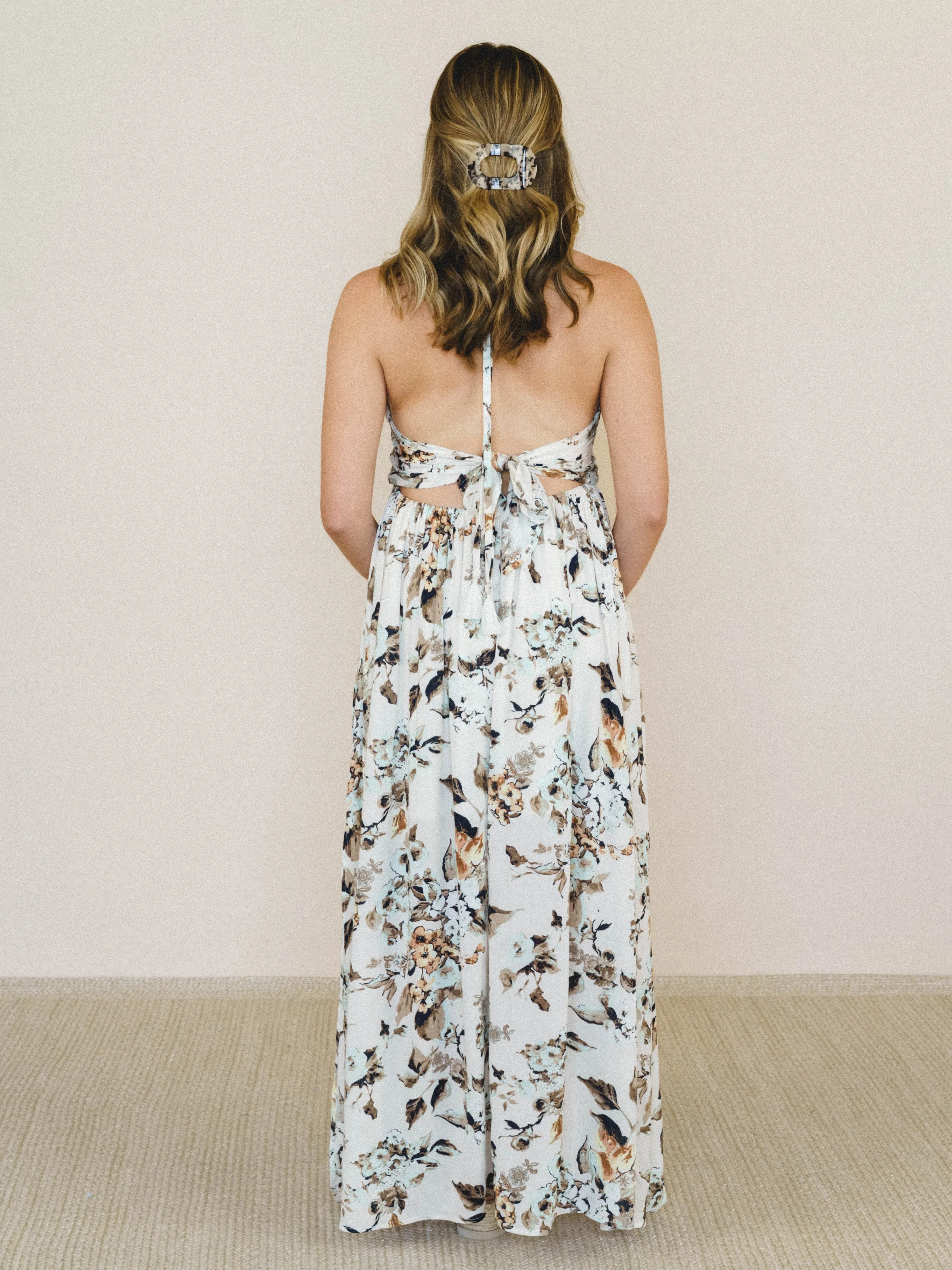 Daydreamer Floral Maxi Dress - Cream sold by Three Bird Nest product image thumbnail 3