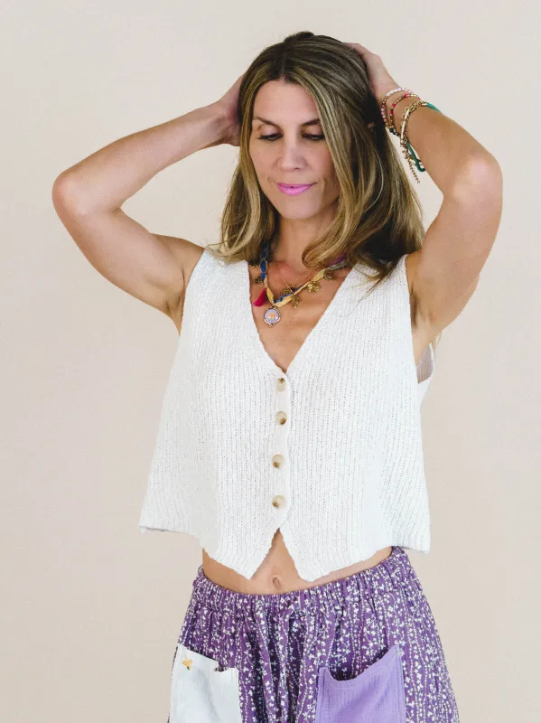 Every Moment Vest Top - Off White made by Listicle