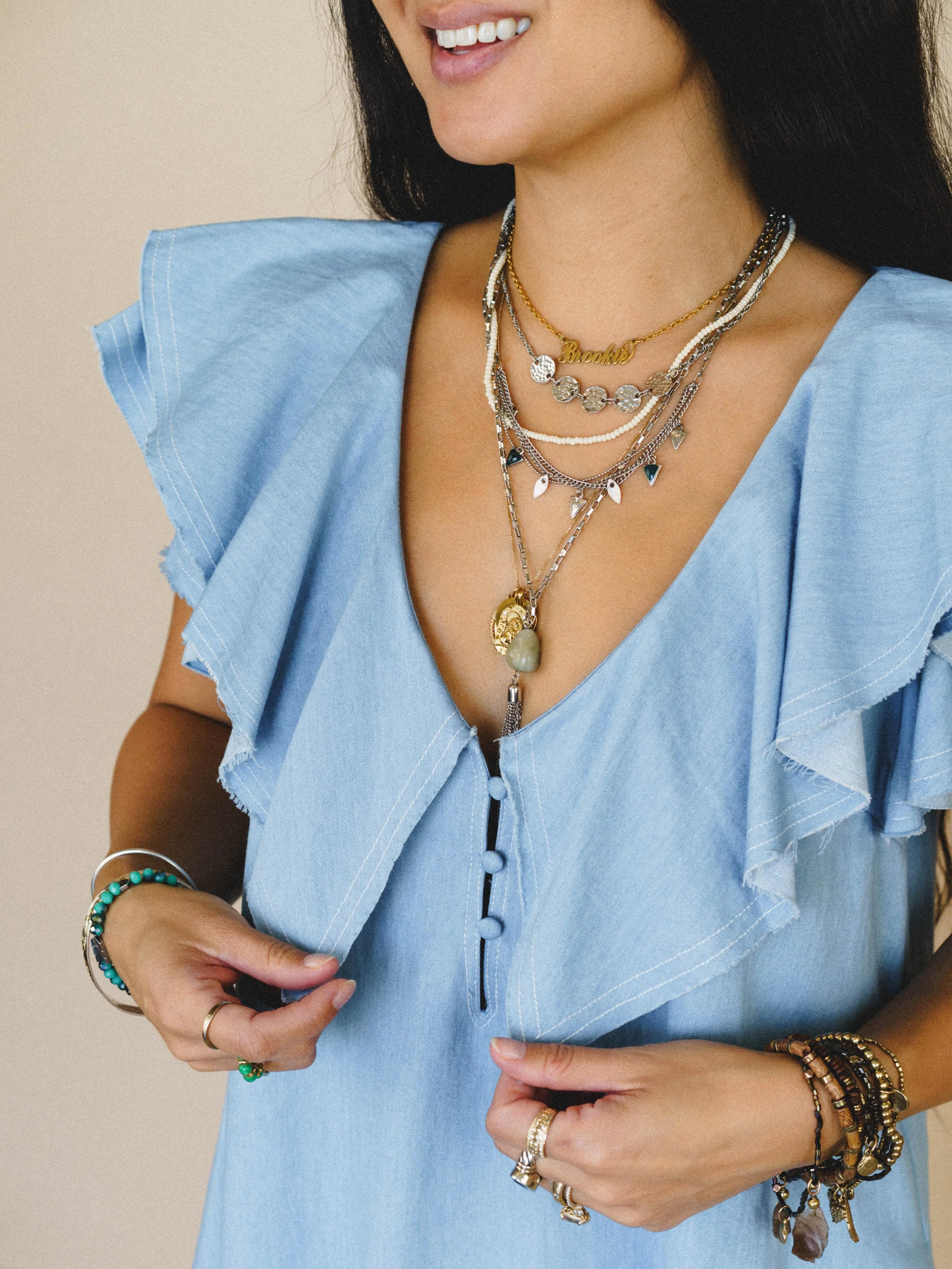 Art of Love Dress - Light Denim sold by Three Bird Nest product image thumbnail 3