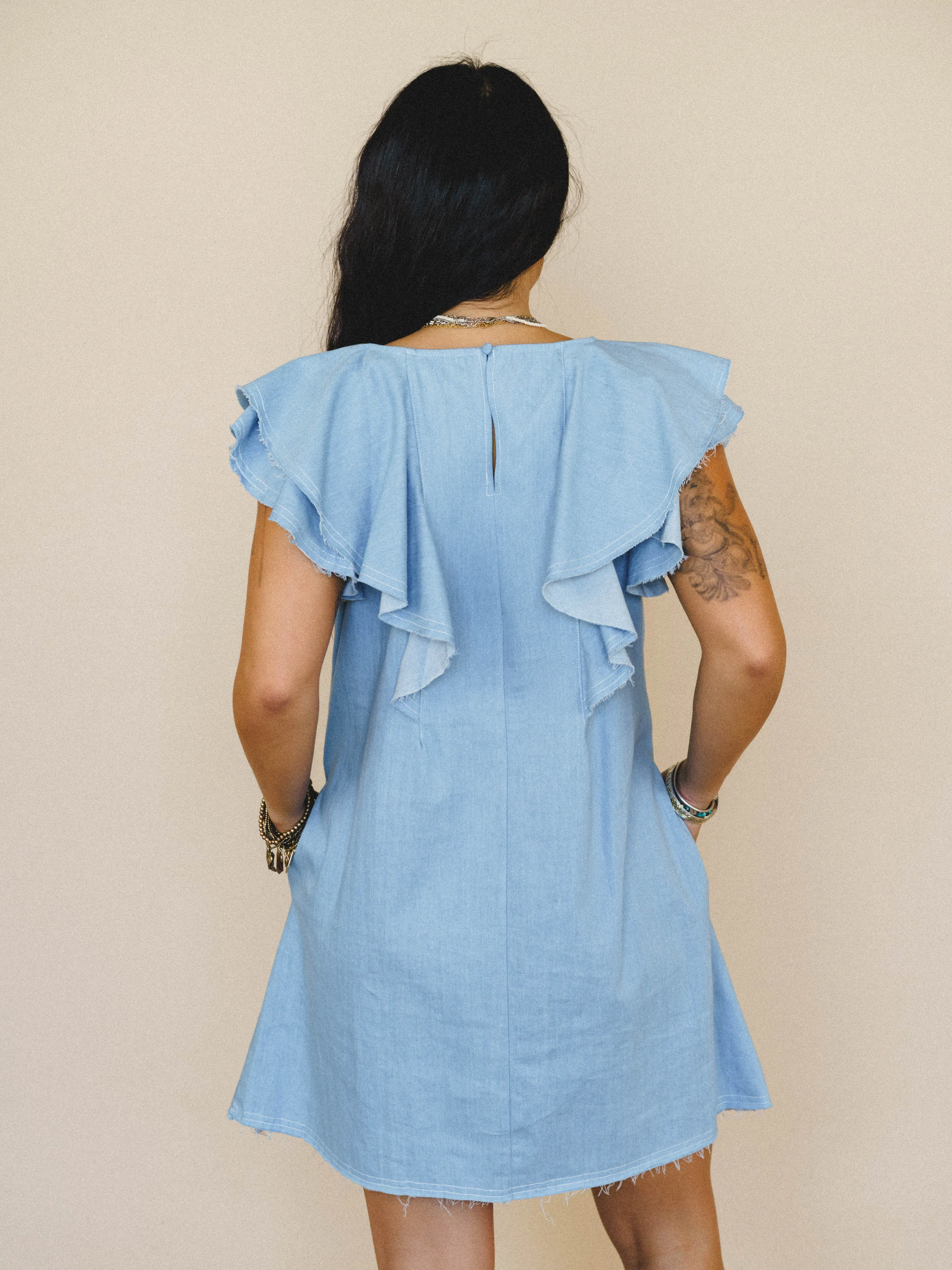 Art of Love Dress - Light Denim sold by Three Bird Nest product image thumbnail 2