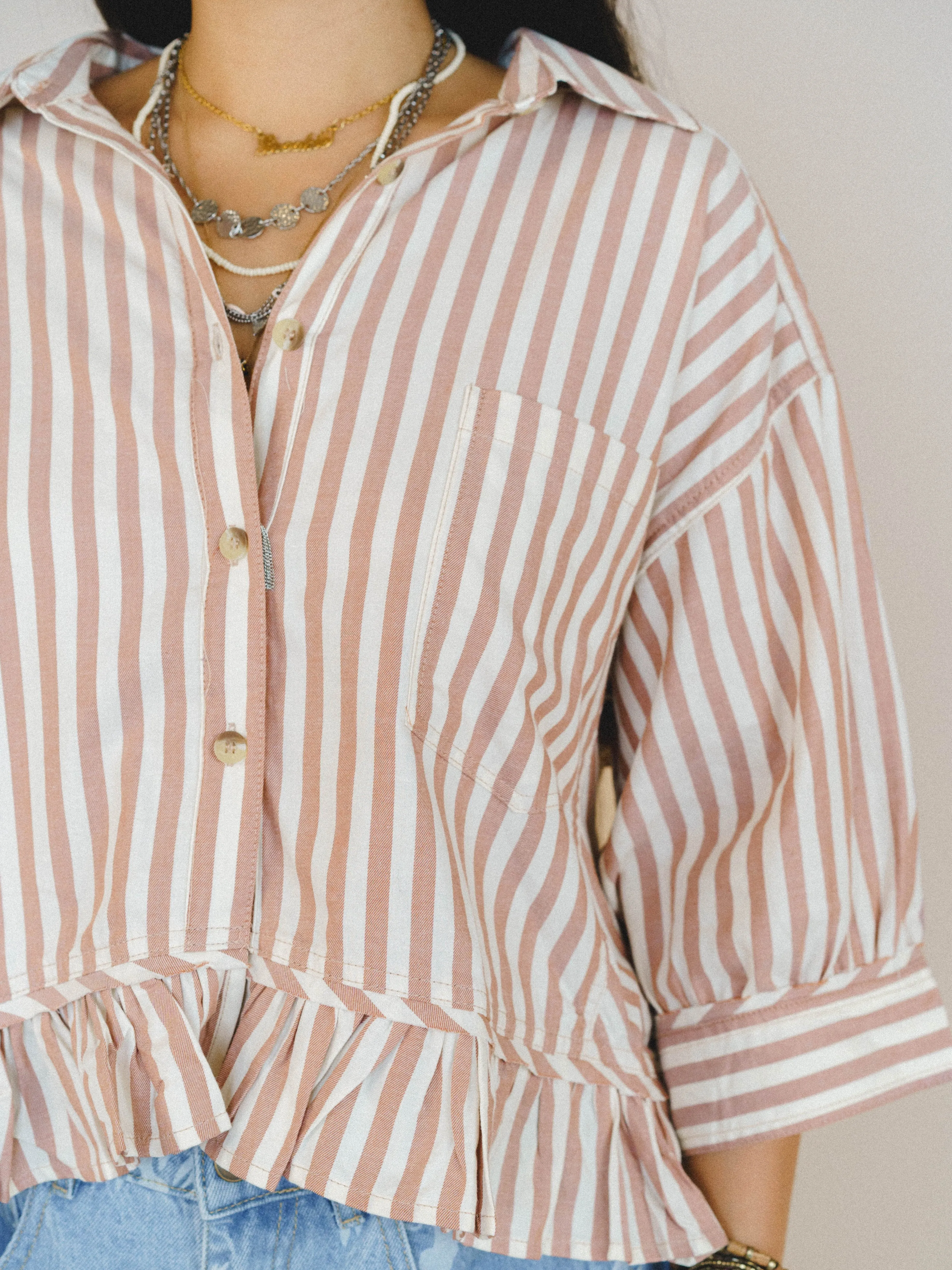Go Time Blouse - Ivory Rust sold by Three Bird Nest product image thumbnail 4