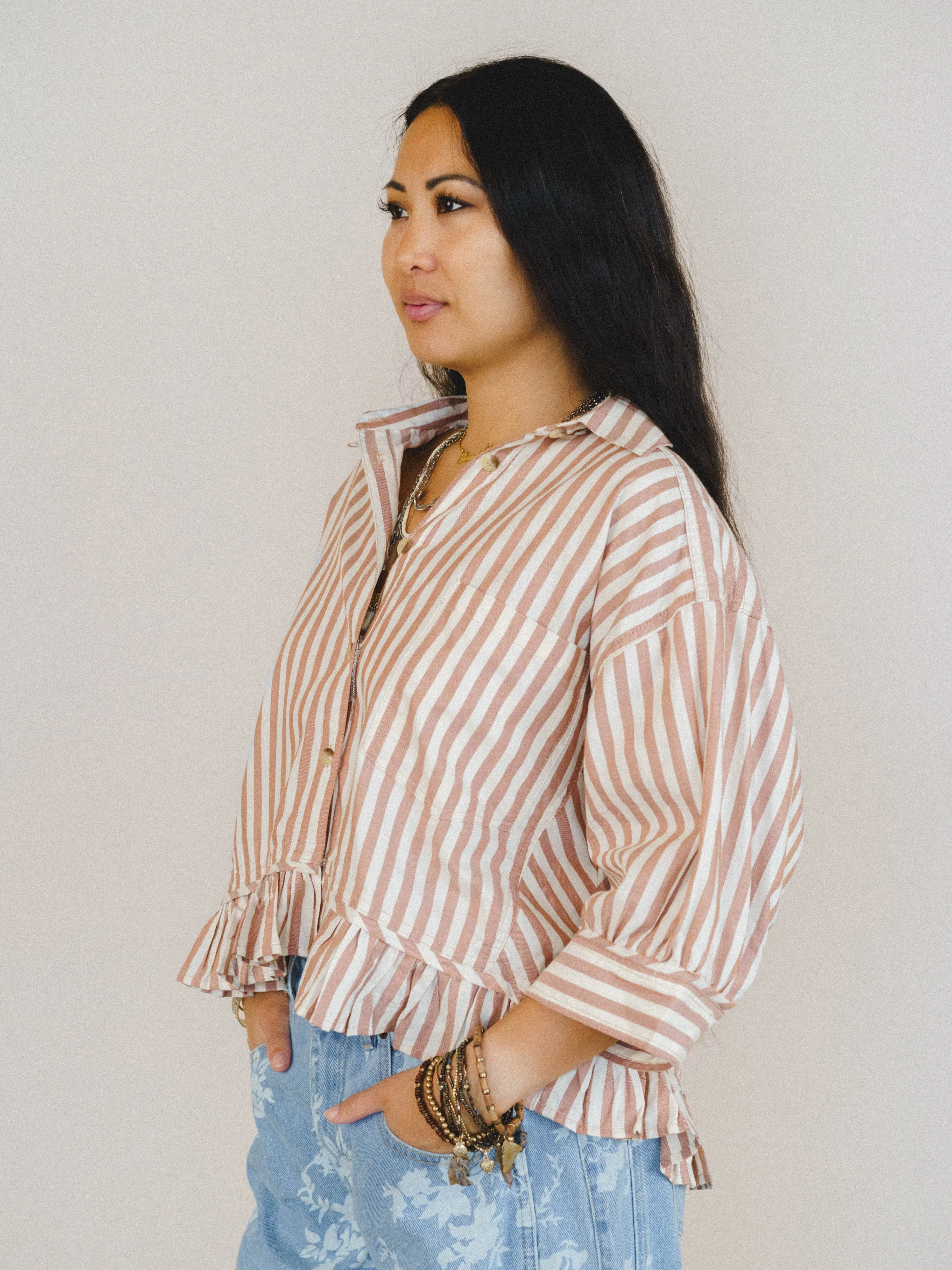 Go Time Blouse - Ivory Rust sold by Three Bird Nest product image thumbnail 2