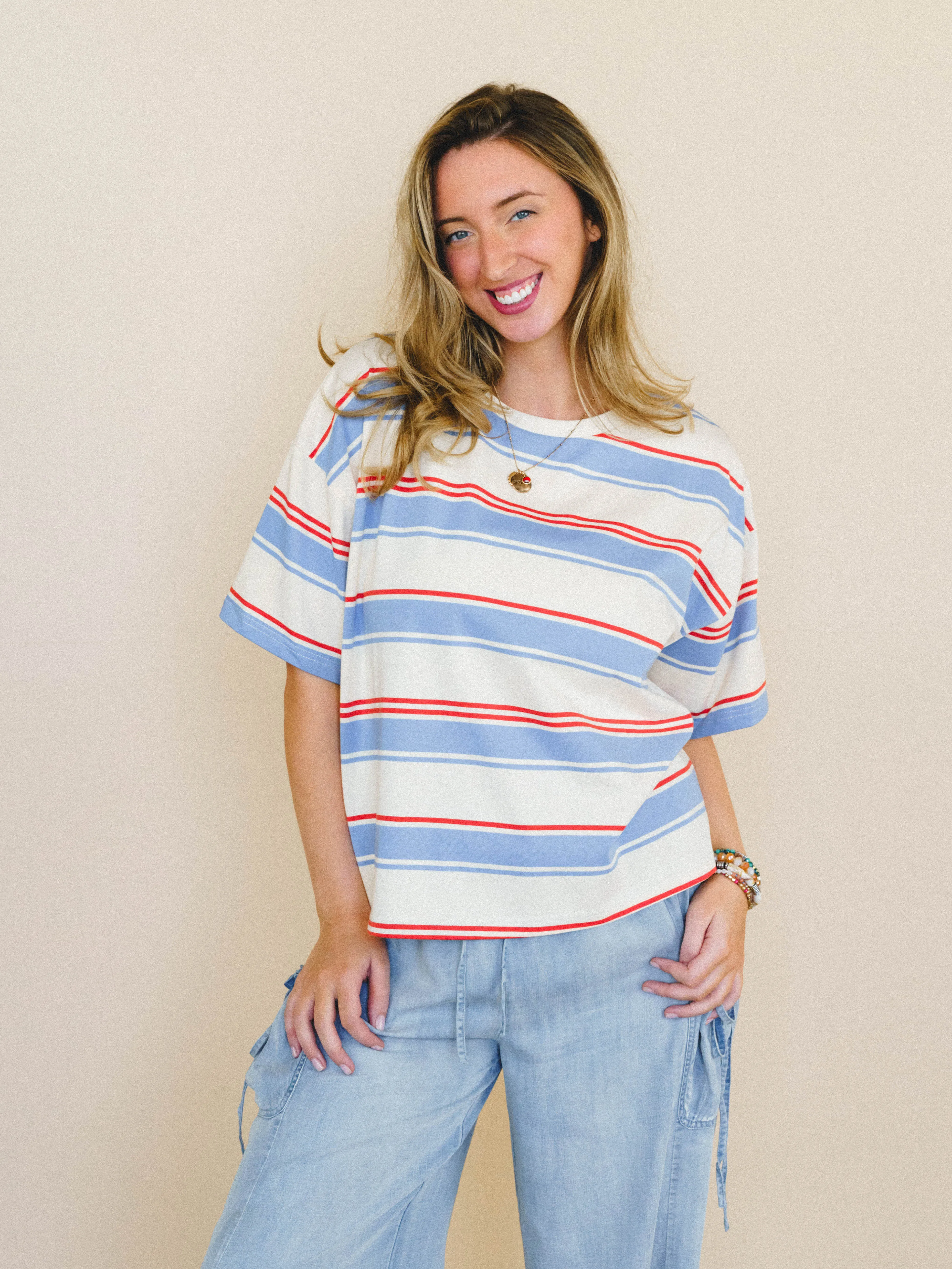 Good Times Rollin’ Tee
- Cream Blue sold by Three Bird Nest