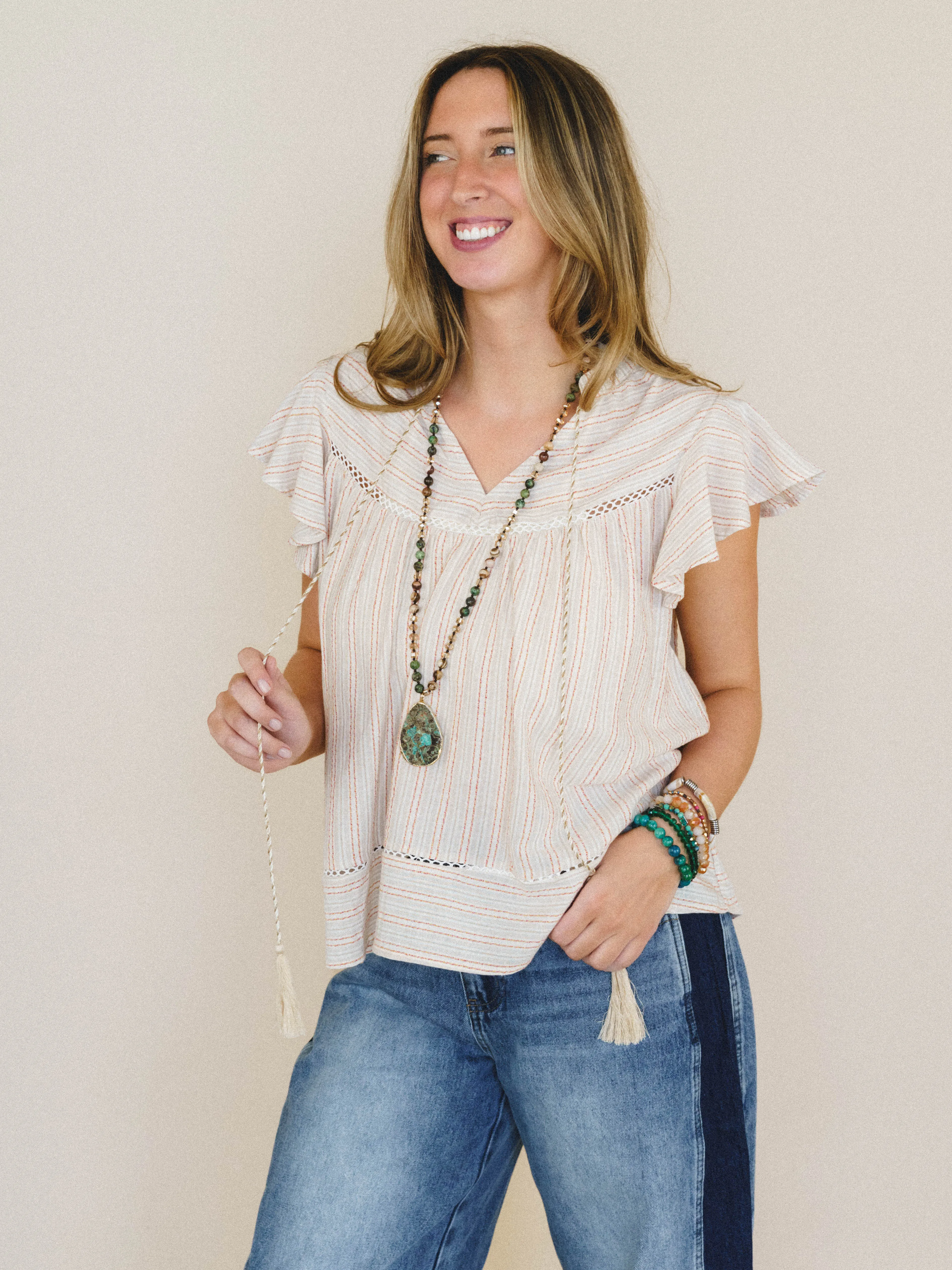Meadow Sunrise Blouse
- Oatmeal sold by Three Bird Nest product image thumbnail 3
