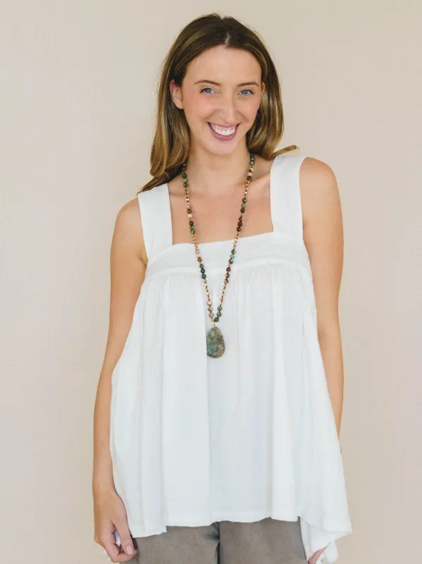 Here for the Sun Top

 - White made by easel