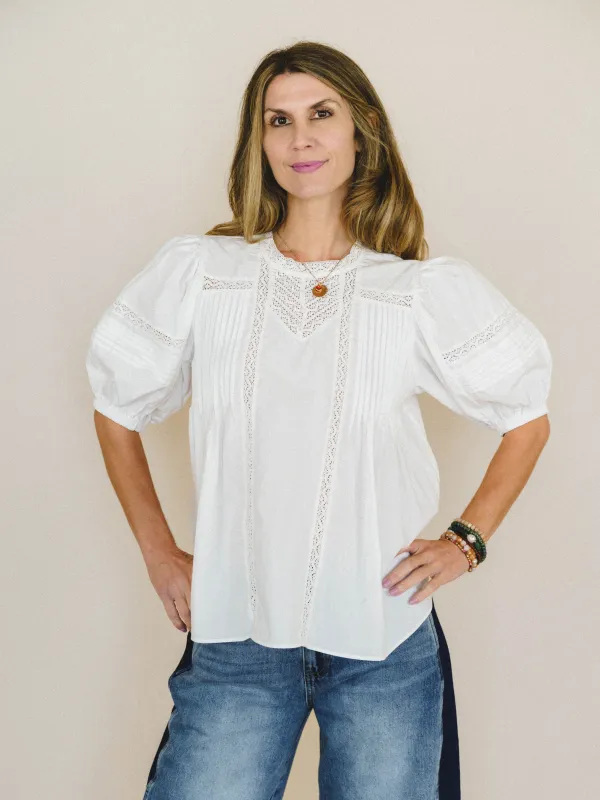 A Dose of Whimsy Blouse - White made by easel