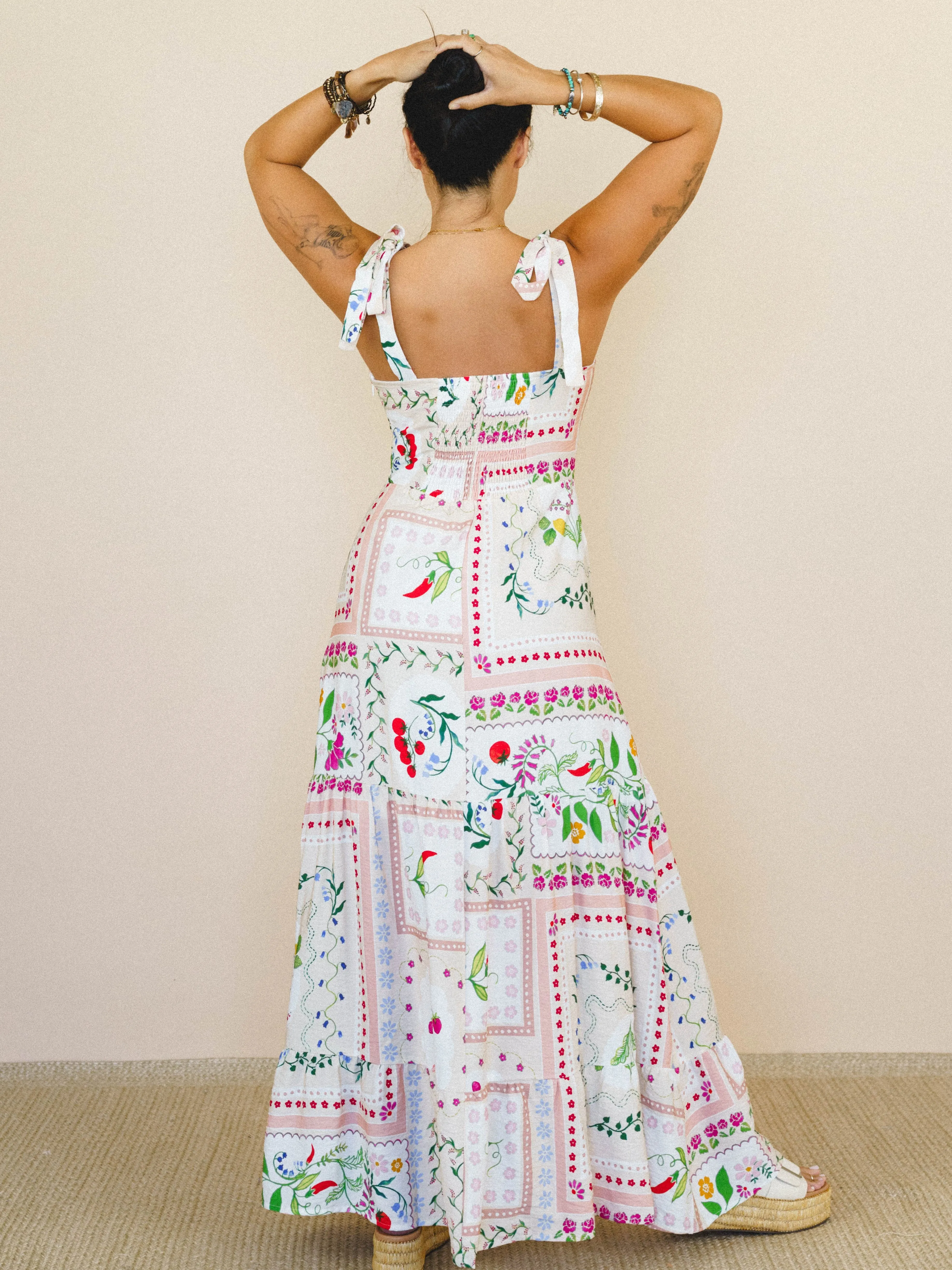 Small Town Dress - Cream Multi sold by Three Bird Nest product image thumbnail 2