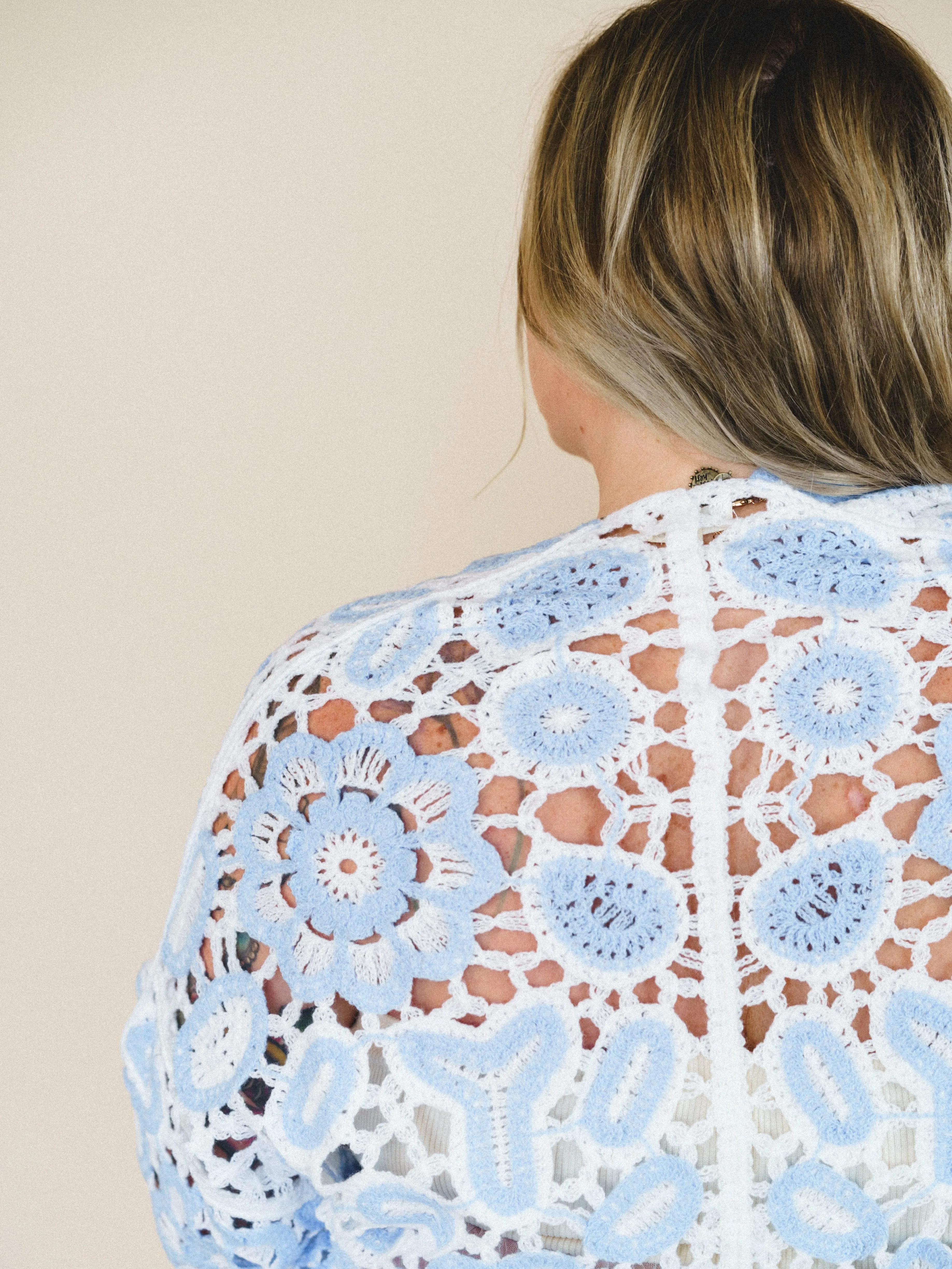 Floral Mood Duster - Blue sold by Three Bird Nest product image thumbnail 3