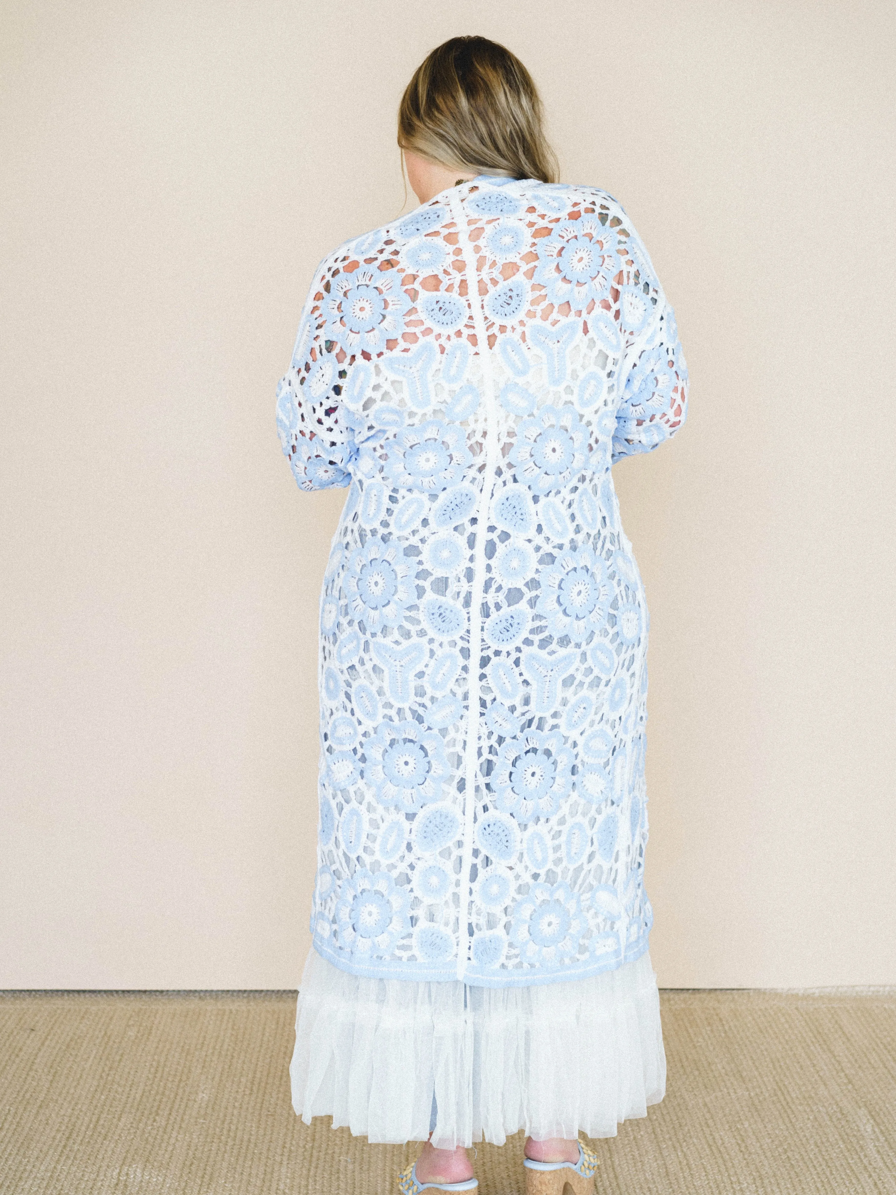 Floral Mood Duster - Blue sold by Three Bird Nest product image thumbnail 4