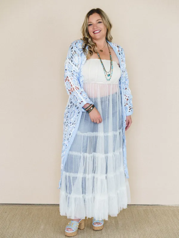 Floral Mood Duster - Blue made by Three Bird Nest