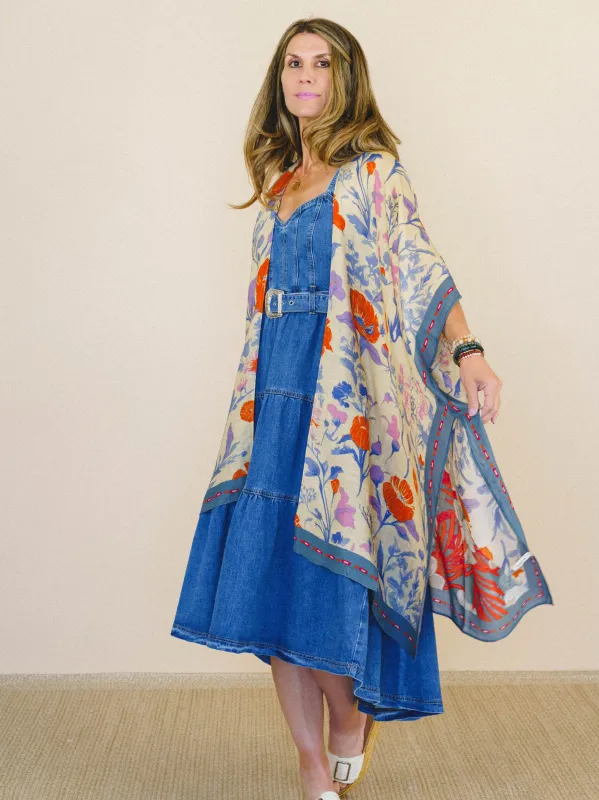 Soft Petals Kimono - Phyllis made by Three Bird Nest