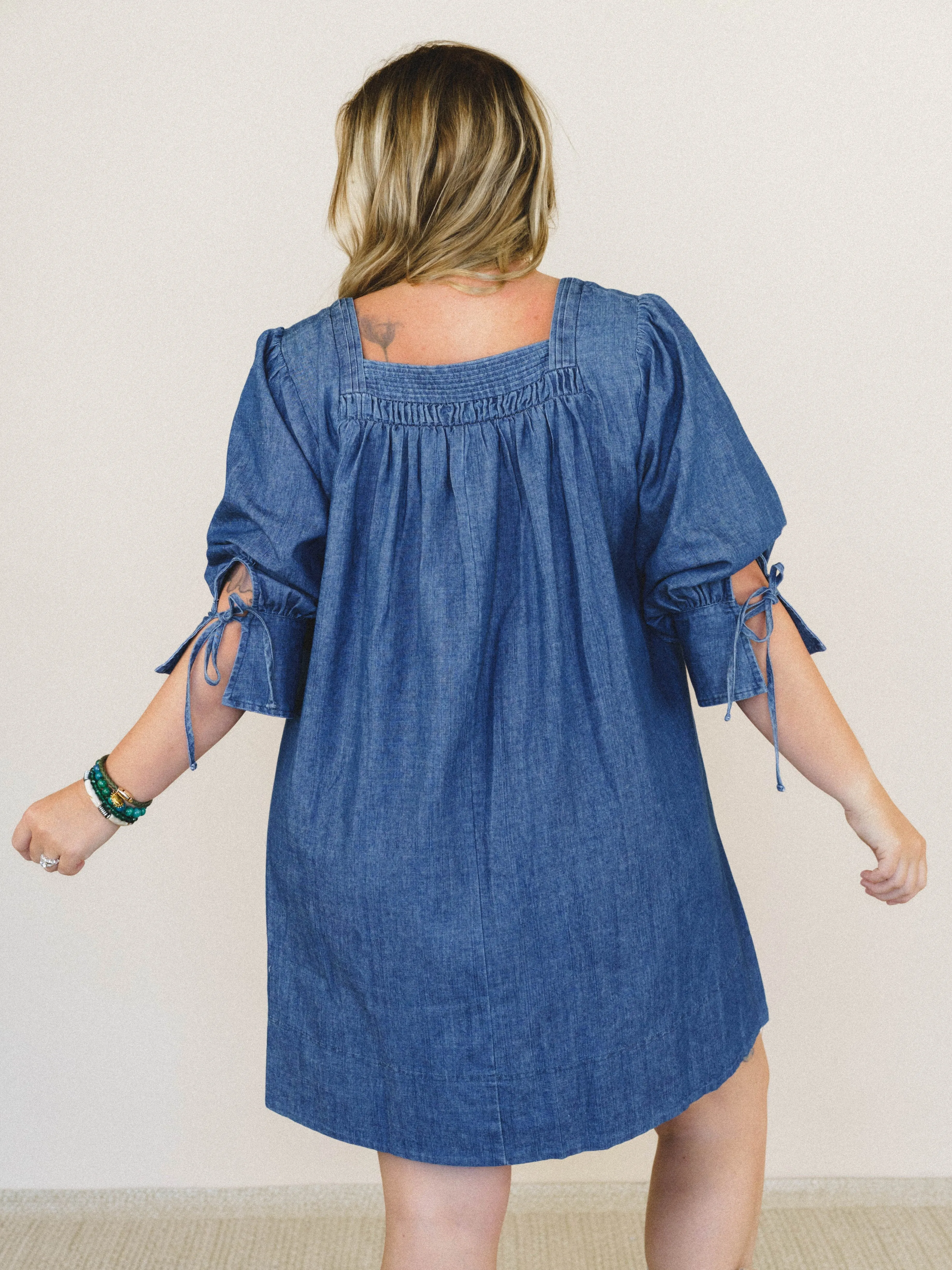 Her Journey Dress - Dark Denim sold by Three Bird Nest product image thumbnail 3